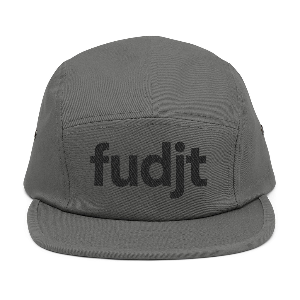 Embroidered 5 Panel Cap - Black fudjt Logo - 6 Colors