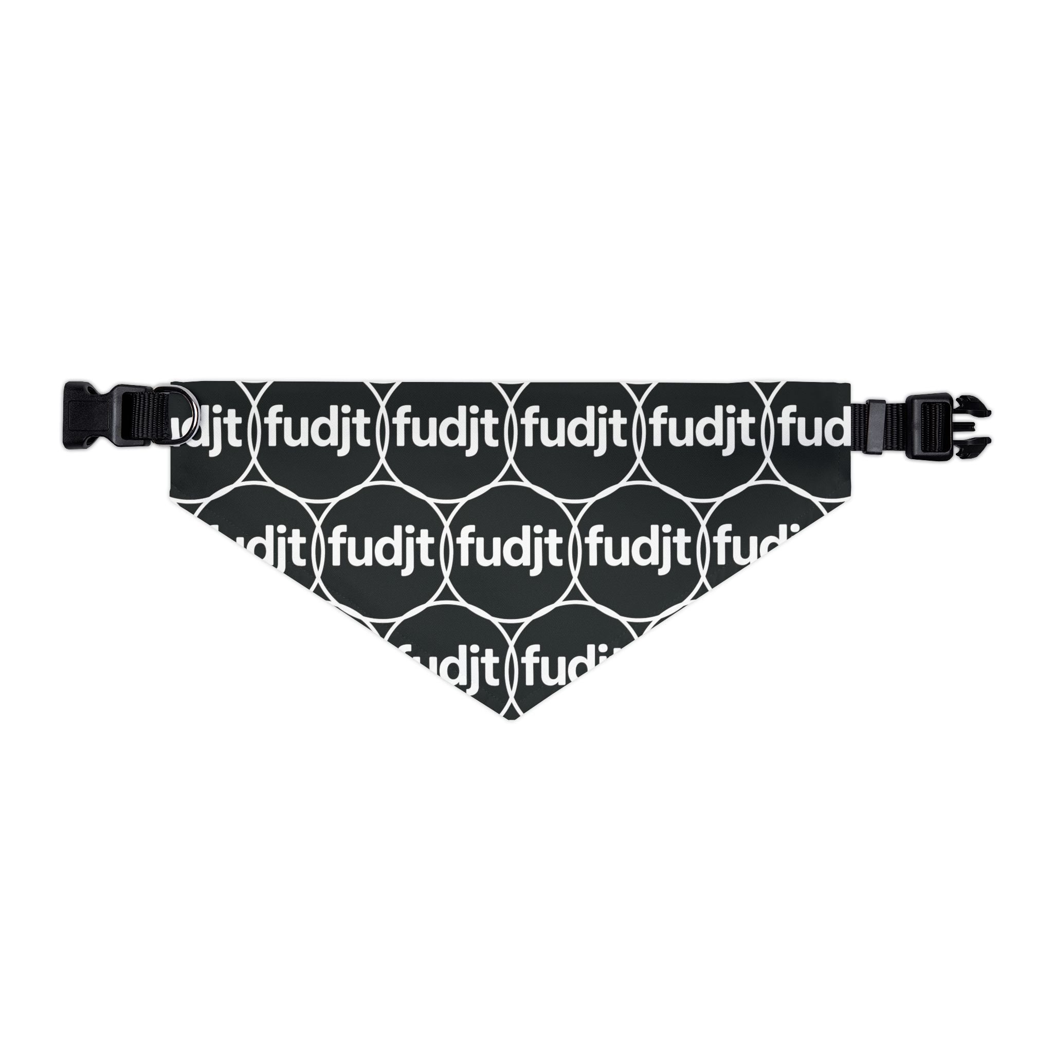 Black fudjt Unbroken Chain 2.5  Bandana Collar for Dogs, Cats & More | 4 Sizes