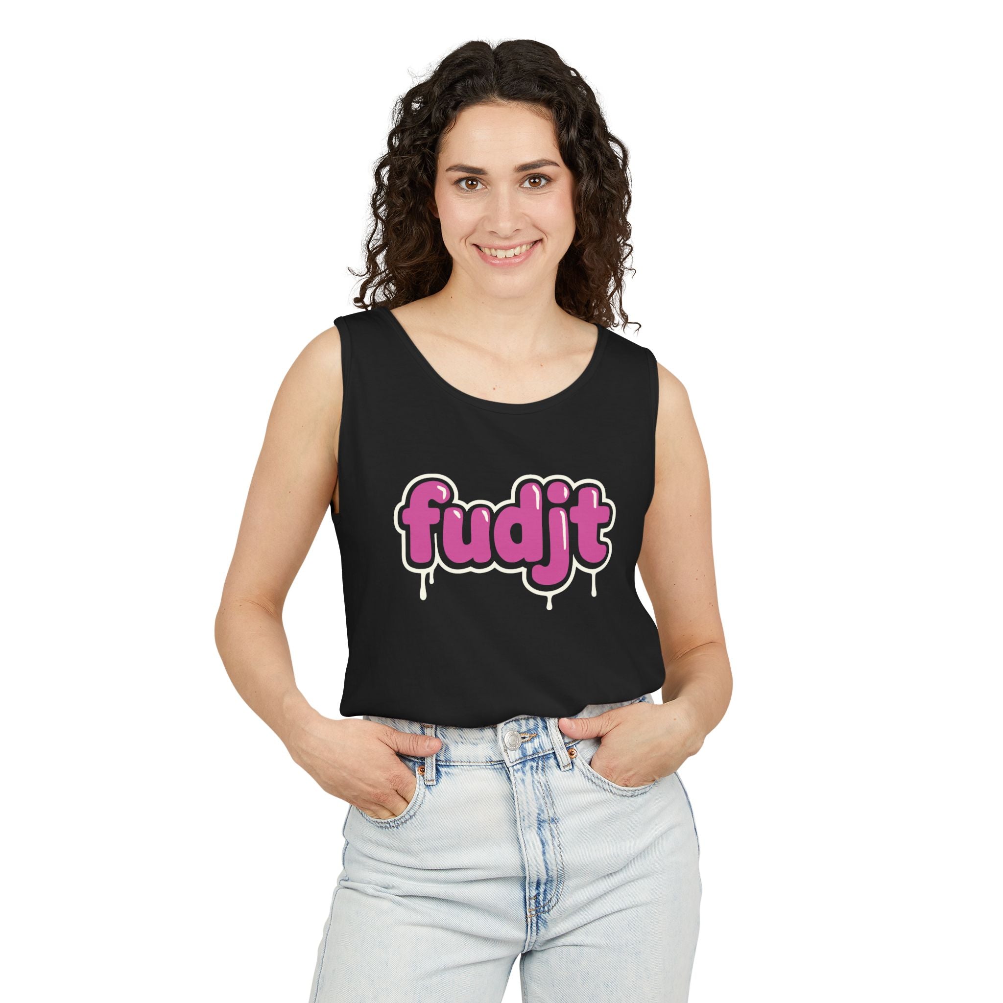 Pink Drip fudjt Long Tank Top | 16 Colors