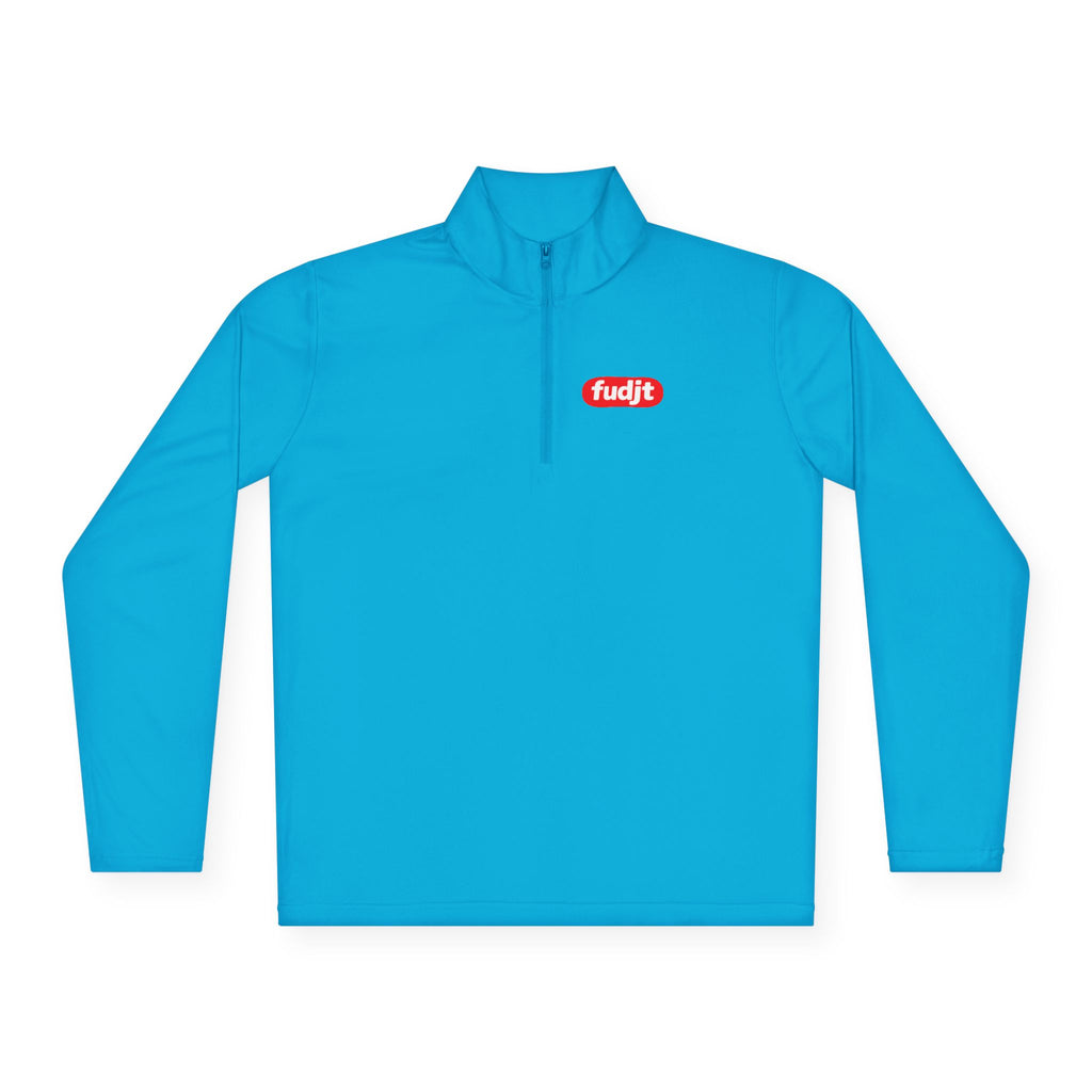 fudjt Anti-Supremacy Red Badge Quarter-Zip Performance Pullover | Bold Backside | 7 Colors