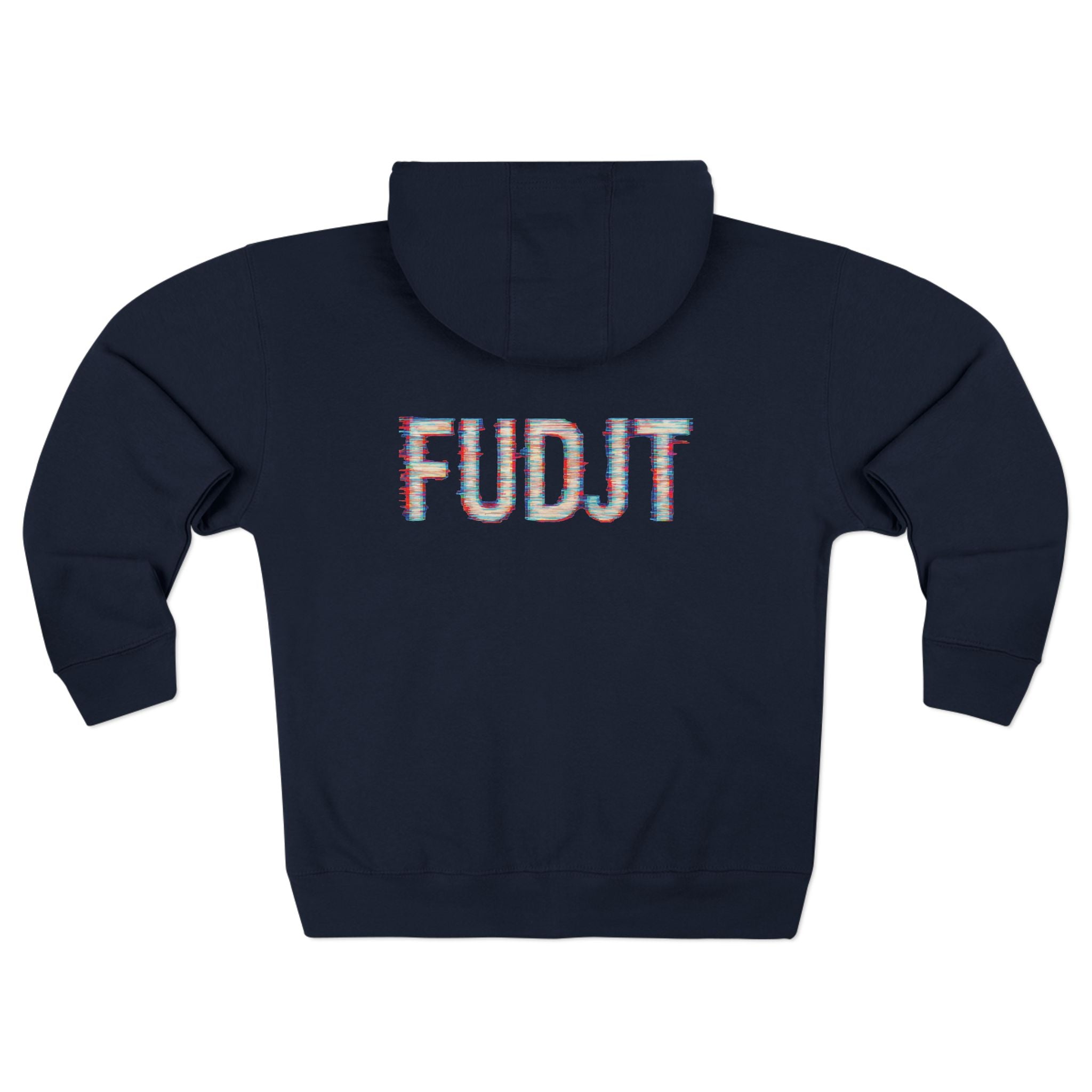 FUDJT Glitch Zip Hoodie | Bold Front & Backside | 7 Colors