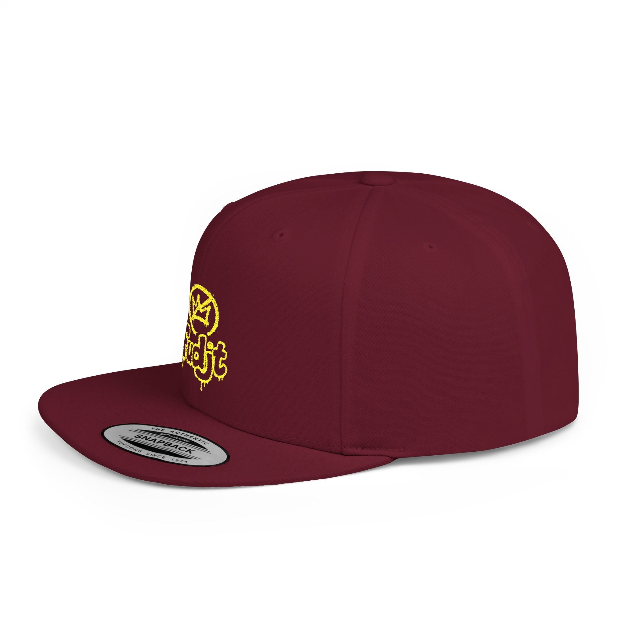 Golden fudjt No Kings Flat Bill Snapback Hat | Embroidered |  14 Colors