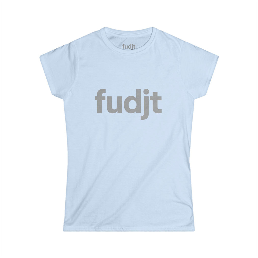 Women's Gray fudjt logo Comfy Stylie Tee | 12 Colors