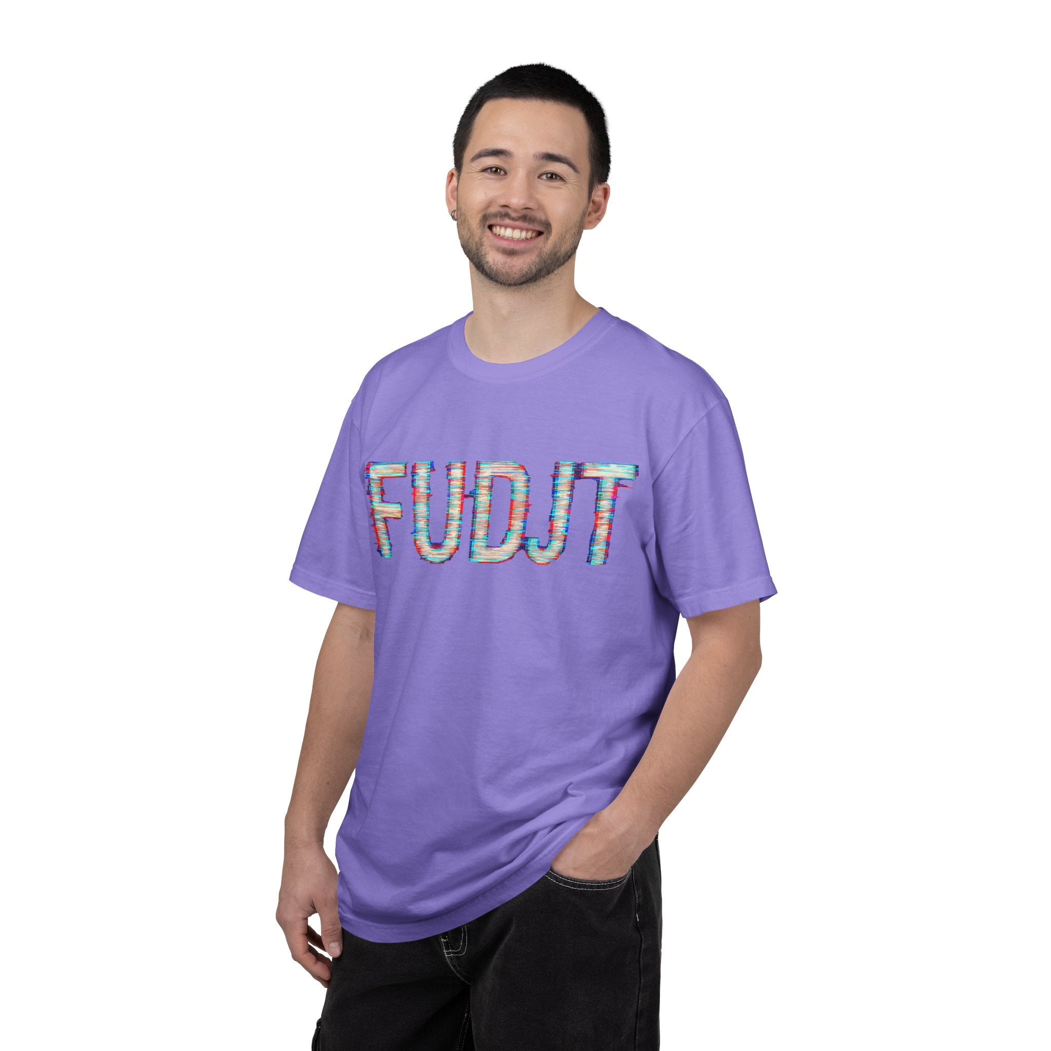 FUDJT Glitch Front & No Crown Back Premium Heavyweight Tee | 15 Colors