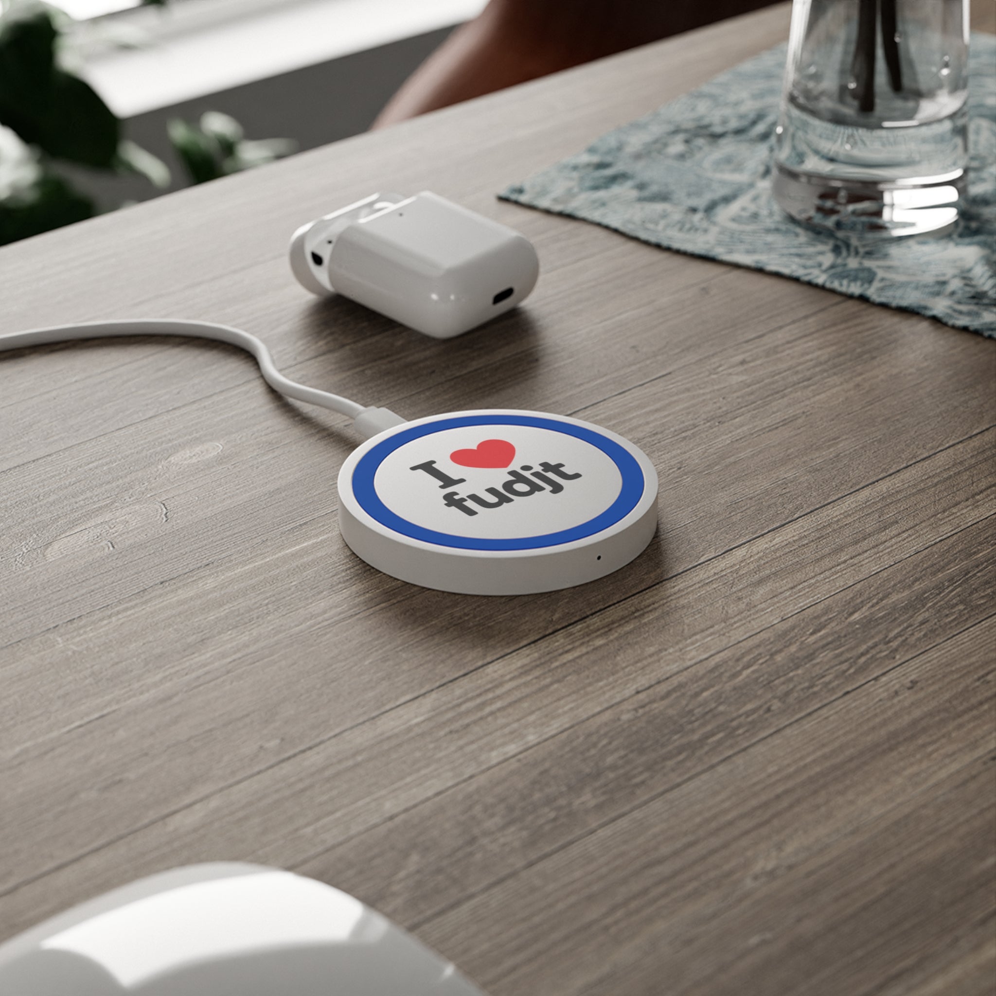 I Heart fudjt Wireless Charging Pad for Android & iPhone | 2 Colors