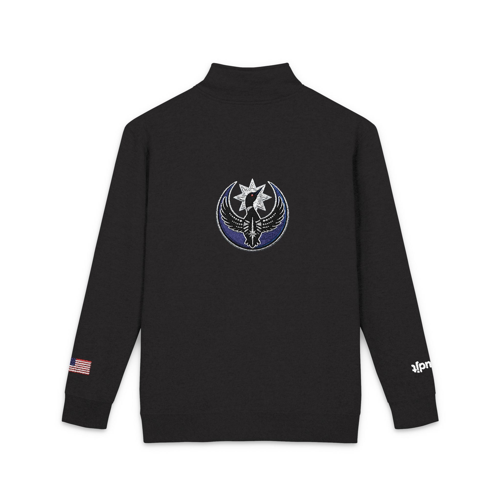 MN Rebel Loon Especial Embroidered Quarter-Zip Fleece Pullover | Black fudjt