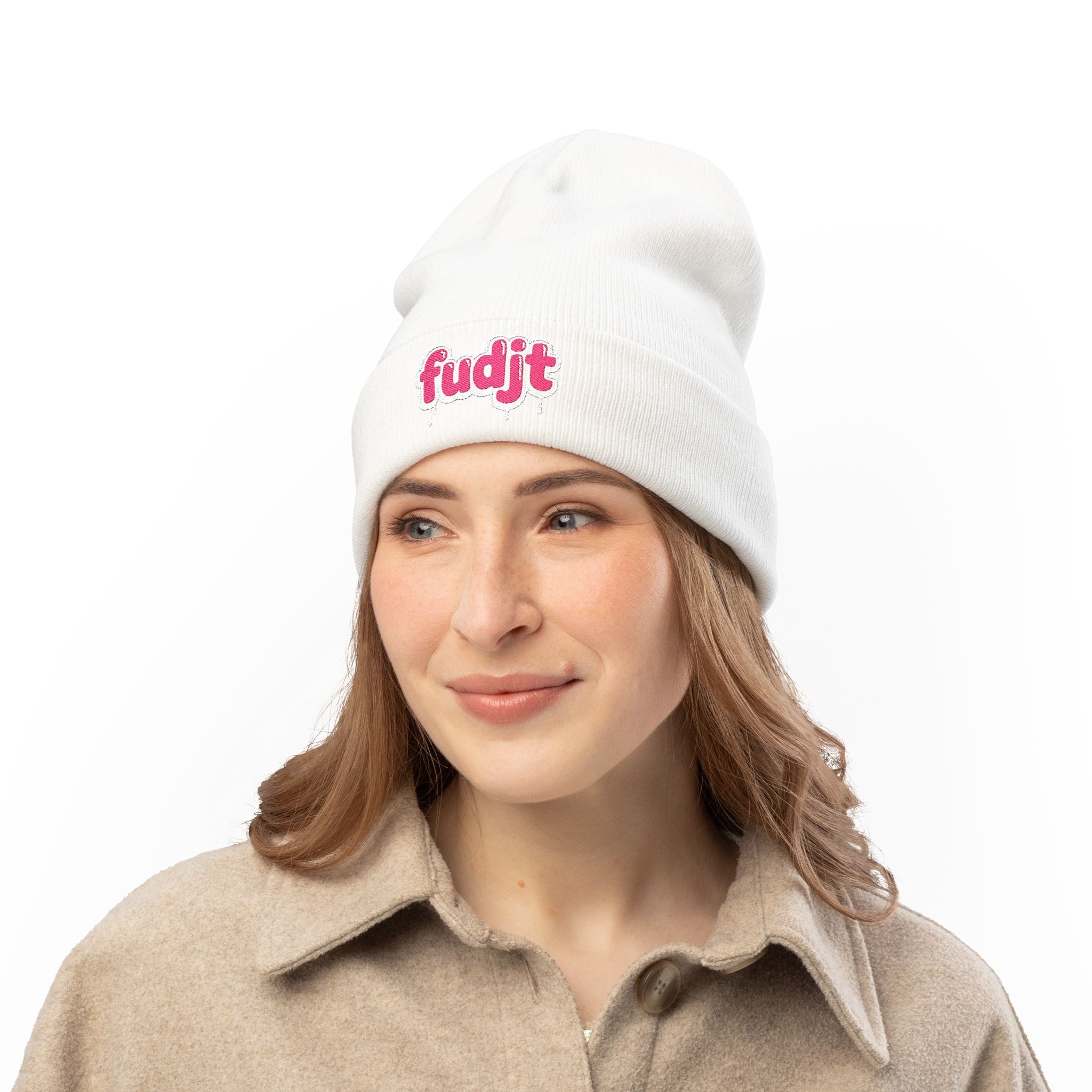 fudjt Knit Beanie | Pink Drip | 5 Colors