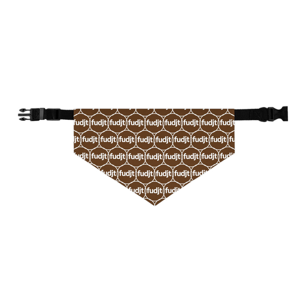 Brown fudjt Unbroken Chain 1.25  Bandana Collar for Dogs, Cats & More | 4 Sizes