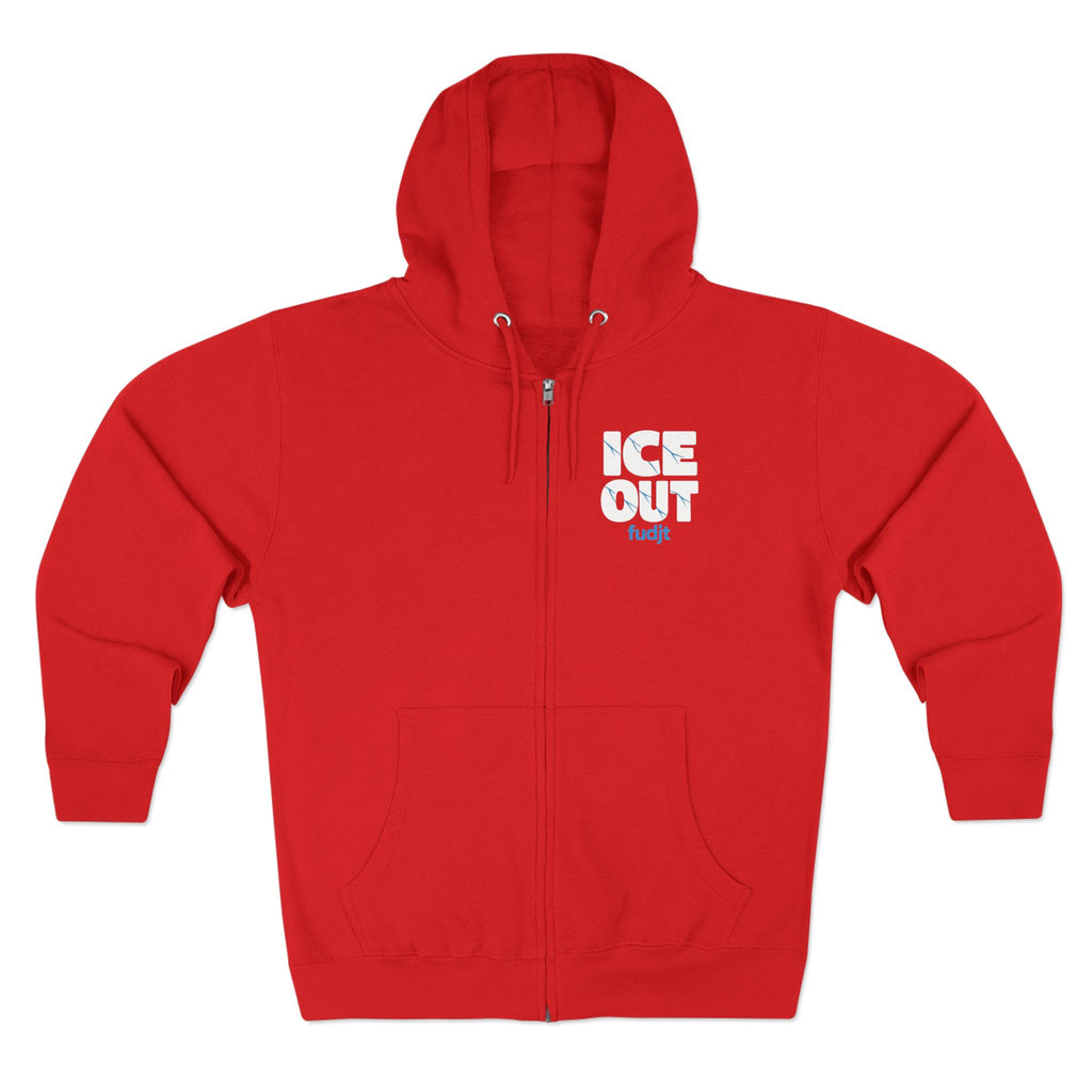 ICE Out fudjt Zip Hoodie | Front & Back Graphic | 7 Colors