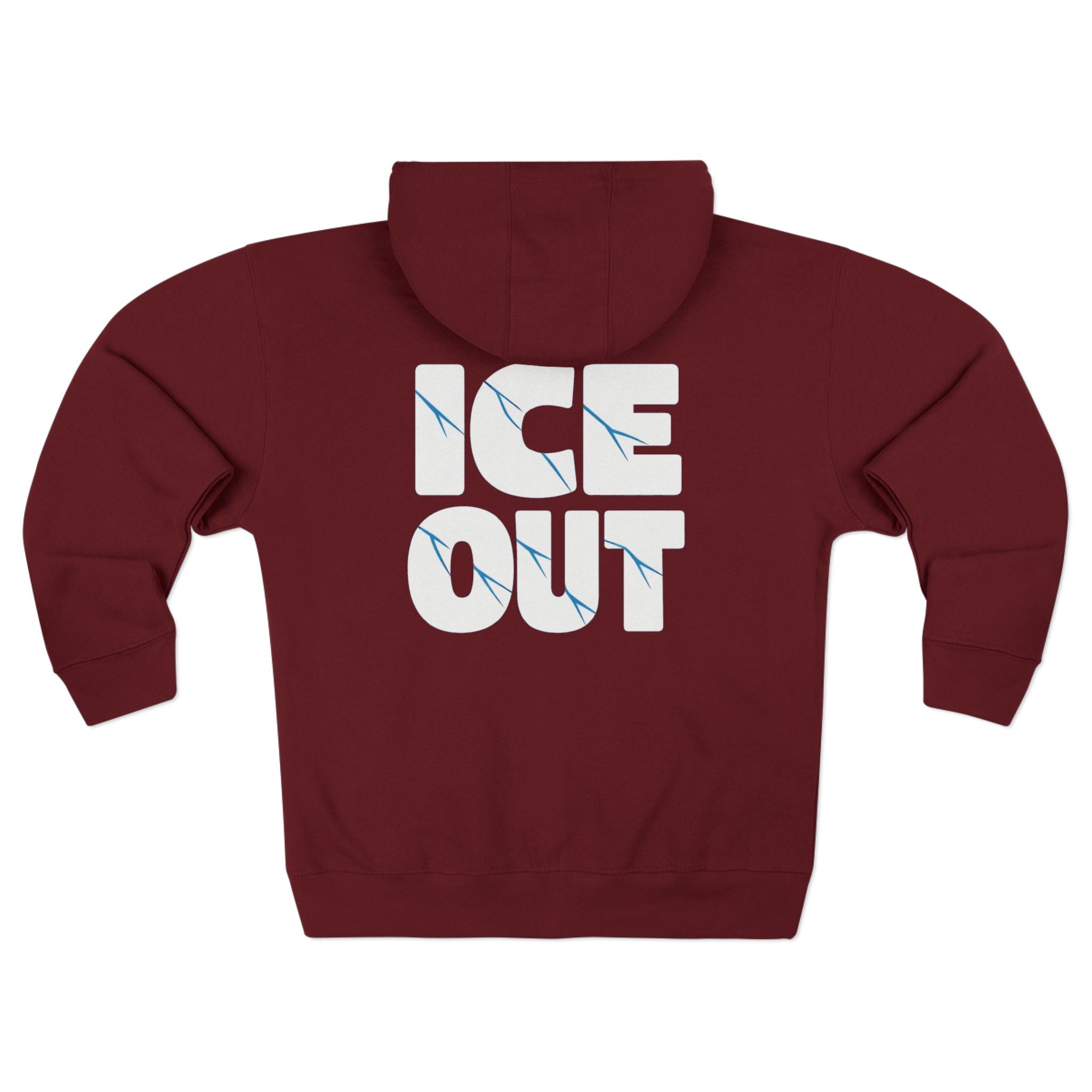 ICE Out fudjt Zip Hoodie | Front & Back Graphic | 7 Colors
