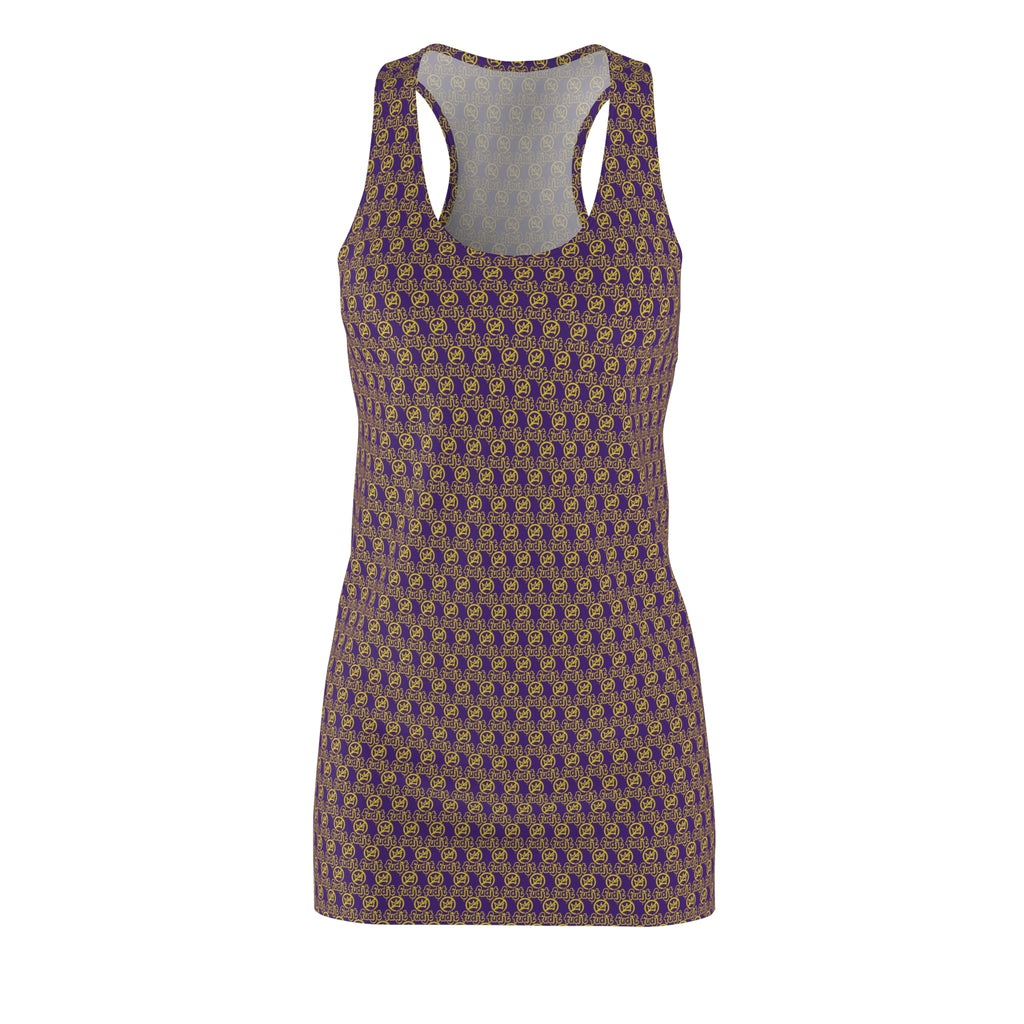 Purple Golden fudjt No Kings 1.25 Chic Racerback Dress