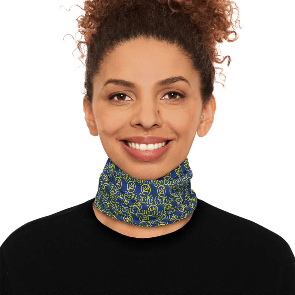 Dark Blue Golden fudjt No Kings 1.25 Neck Gaiter