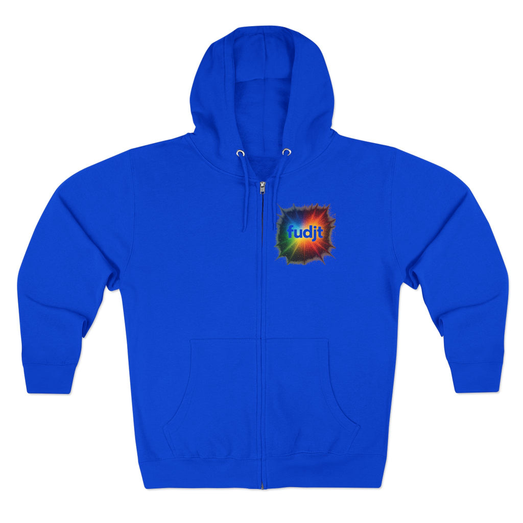 fudjt Burst of Empowerment Zip Hoodie | Front & Back Graphic | 8 Colors