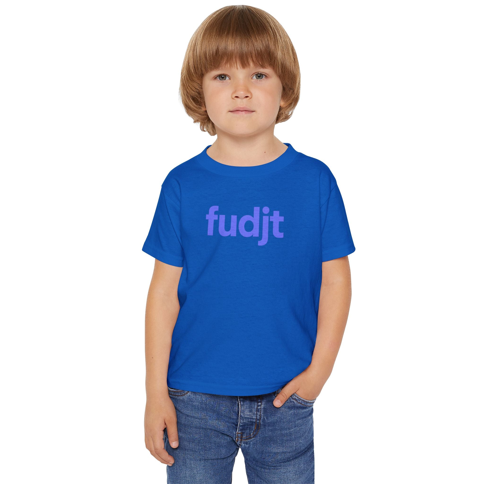 Toddler T-Shirt with Light Blue Fudjt Design | 6 Colors