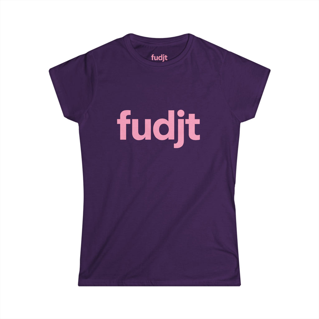 Women's Pink fudjt logo Comfy Stylie Tee | 12 Colors