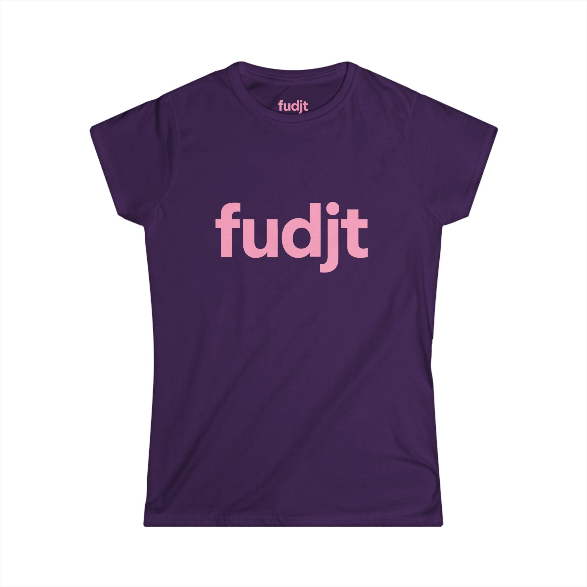 Women's Pink fudjt logo Comfy Stylie Tee | 12 Colors