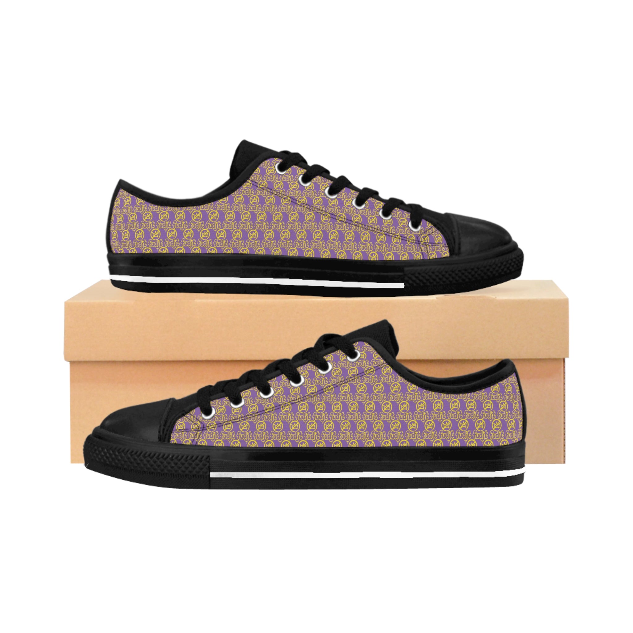 Light Purple Golden fudjt No Kings Street Style Sneakers | Men & Boys All Over .5 Low Top