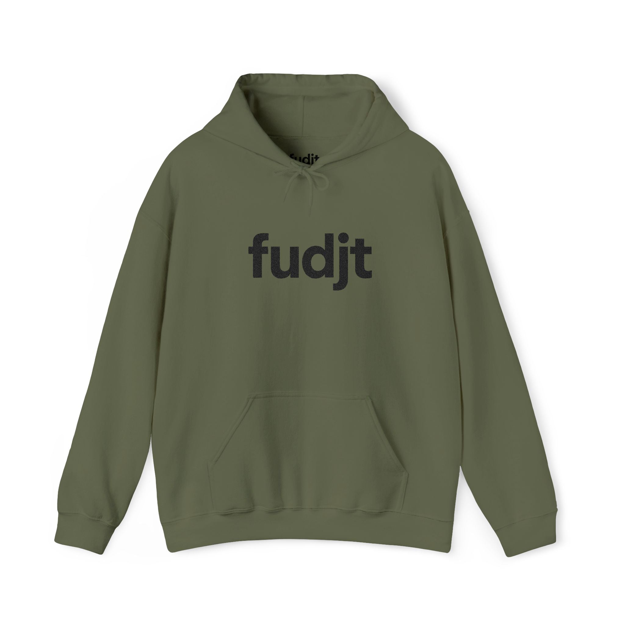 Black fudjt Embroidered Heavy Blend Hooded Sweatshirt | 15 Colors | Stand For Something.
