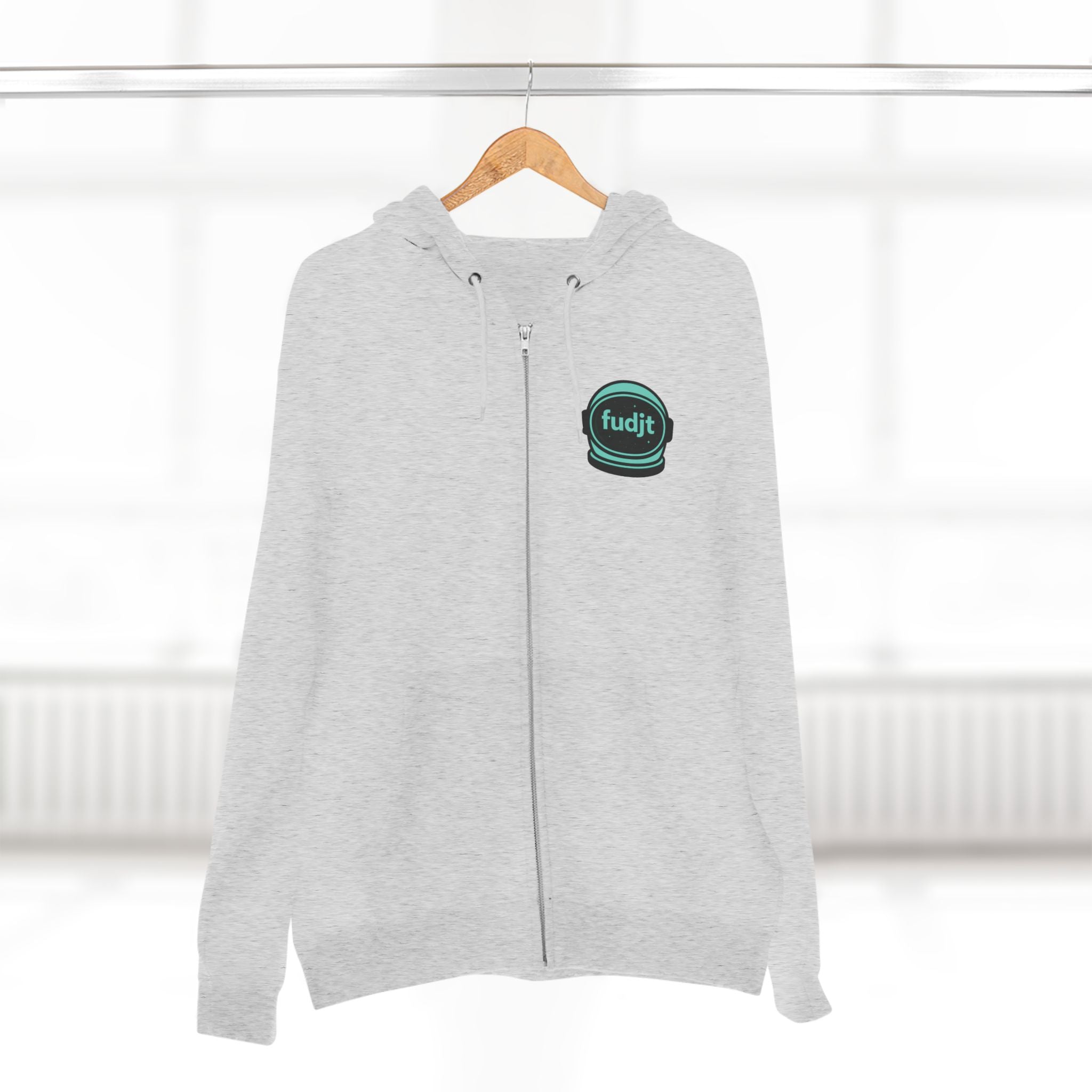 Zip Hoodie with Green Space fudjt | Front & Back Graphic | 9 Colors