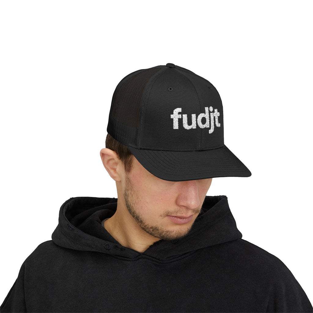 White fudjt logo Snapback Trucker Cap | 6 Colors
