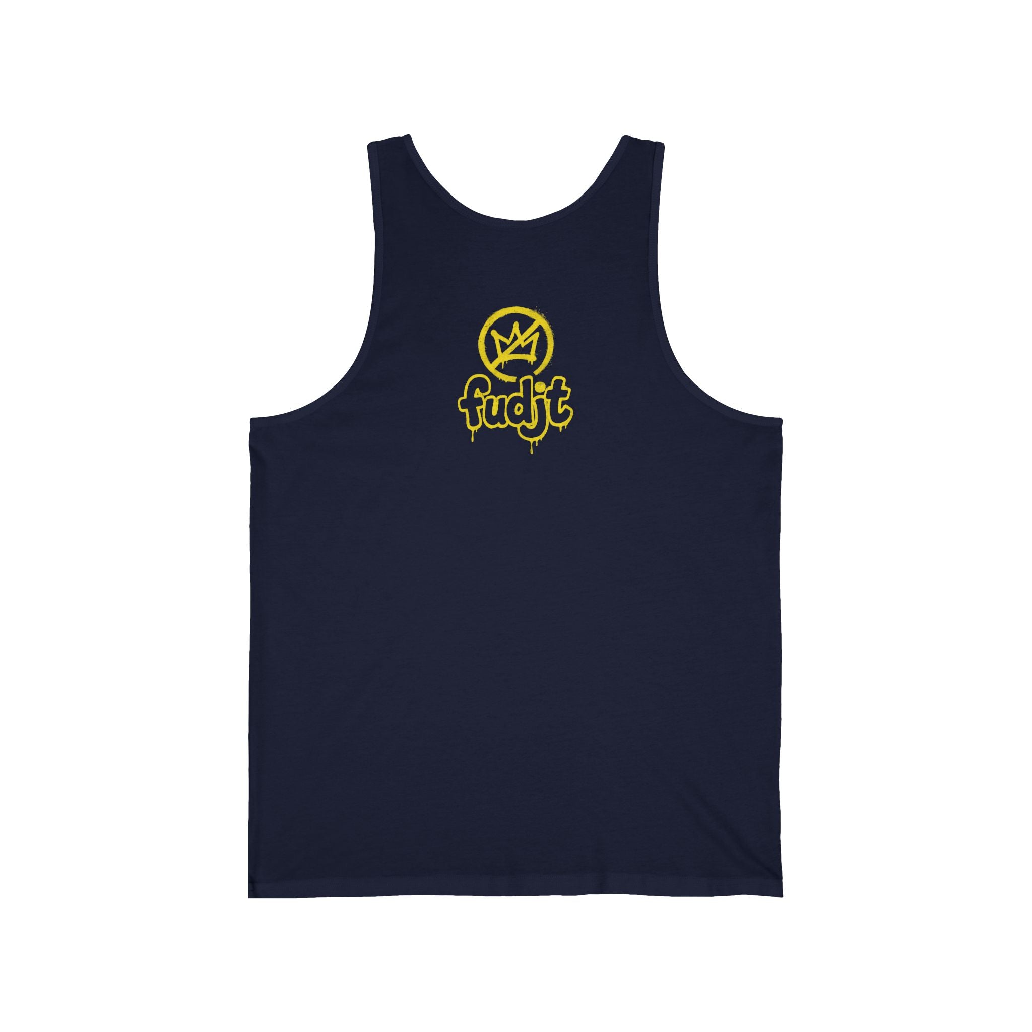 Golden fudjt No Kings Jersey Tank | Front & Back Graphic | 4 Stylish Colors