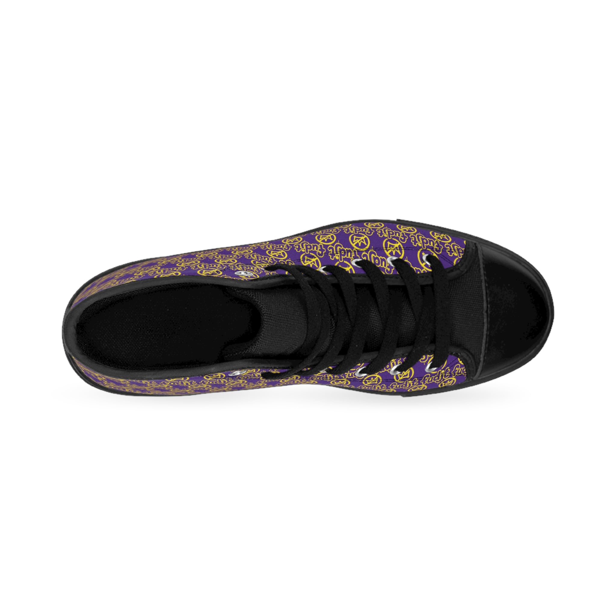 Purple Golden fudjt No Kings Street Style Sneakers | Men & Boys 1 High Top