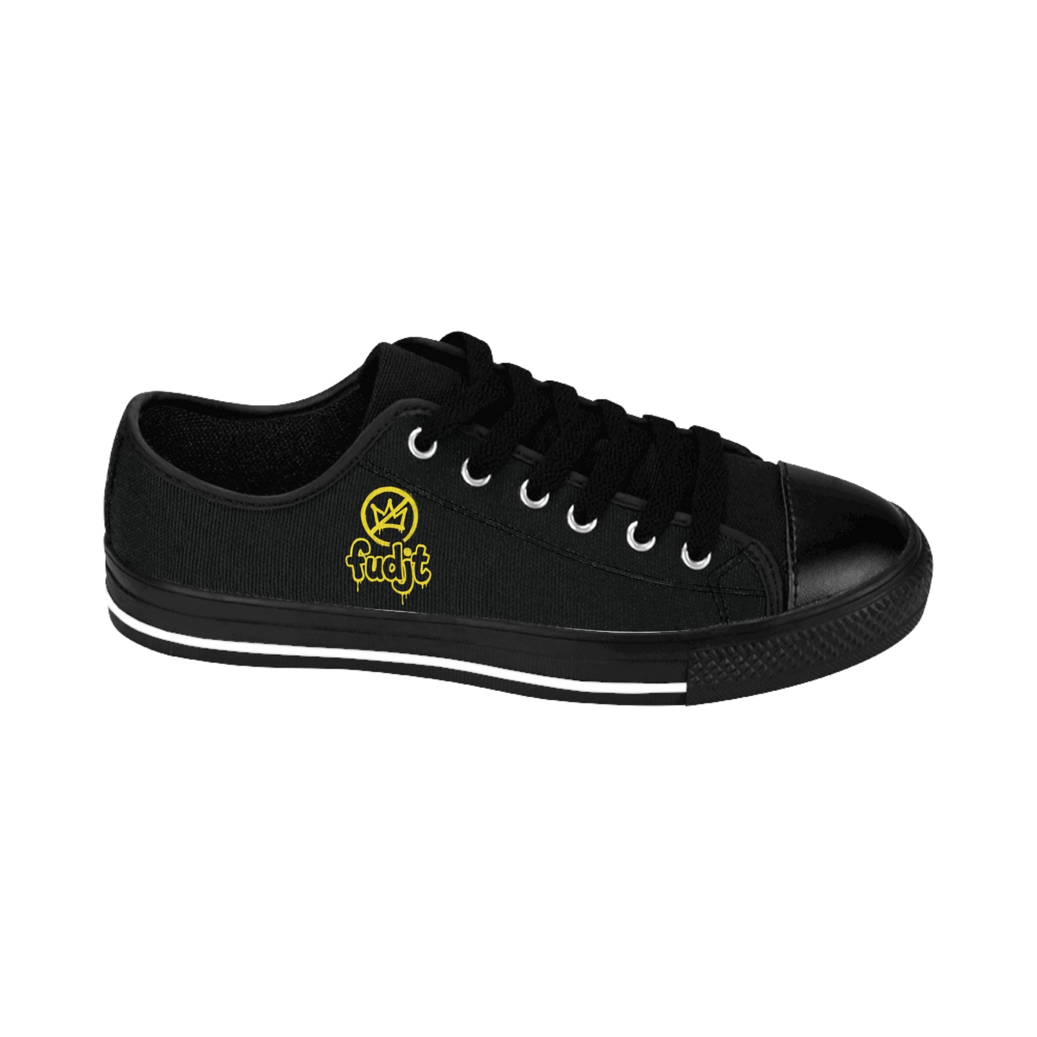 Black Golden fudjt No Kings Street Style Sneakers | Men & Boys 1.5 Low Top