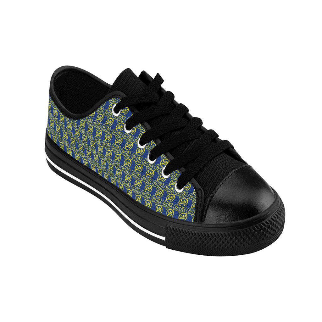 Dark Blue Golden fudjt No Kings Street Style Sneakers | Women & Girls All Over .5 Low Top