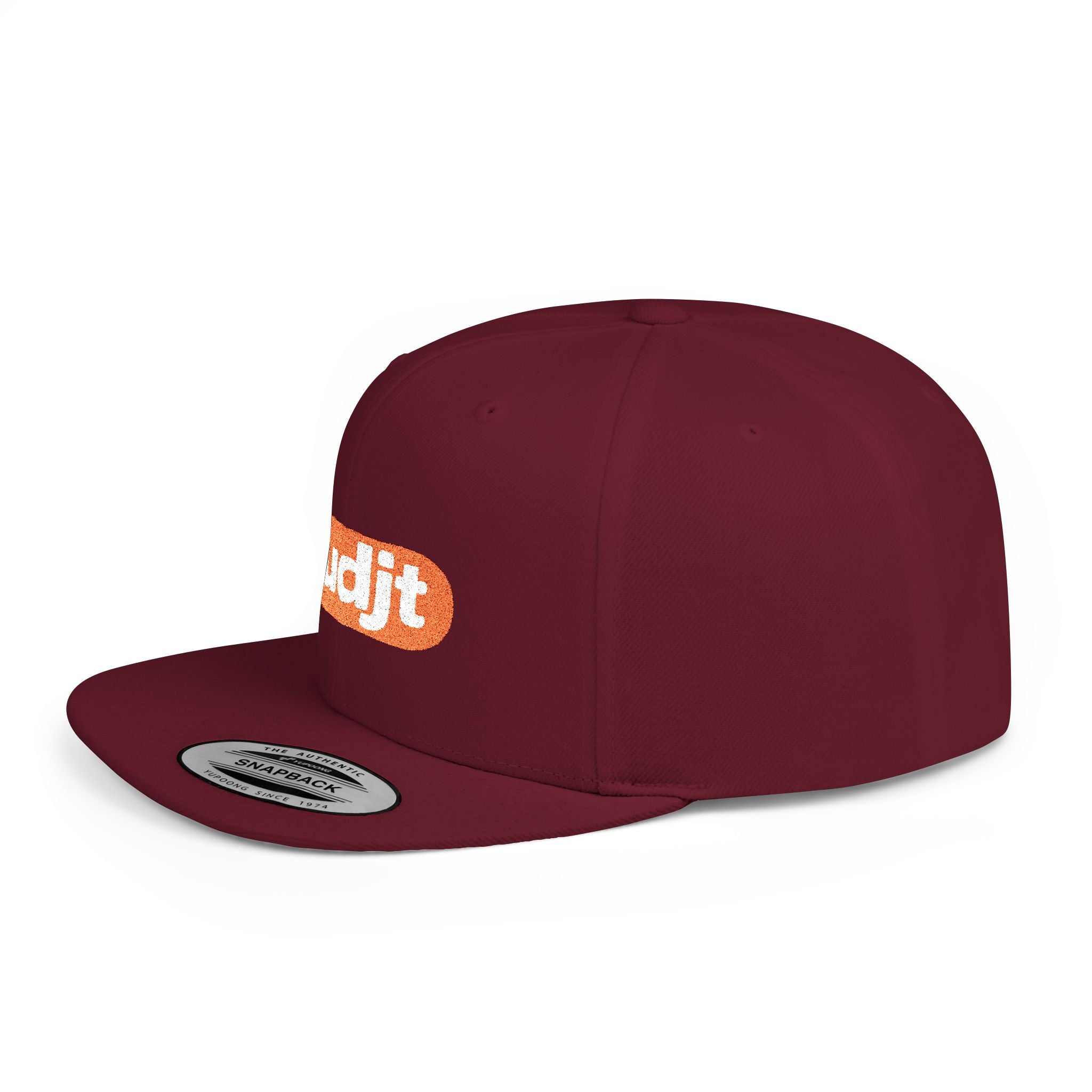 fudjt Flat Bill Snapback Hat | Anti-Supremacy Red Badge Embroidery | 14 Colors