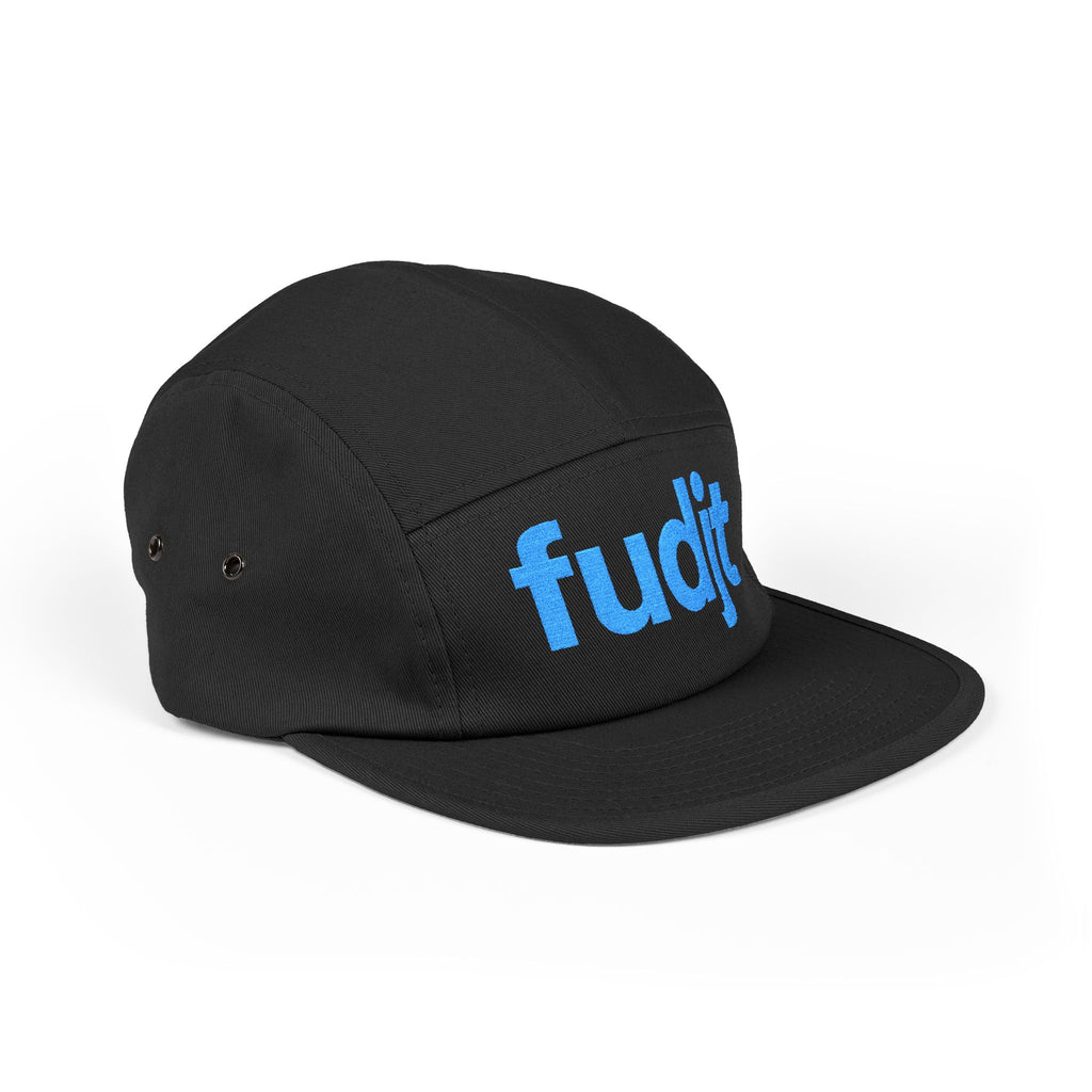 Embroidered 5 Panel Cap - Turquoise fudjt Logo - 6 Colors