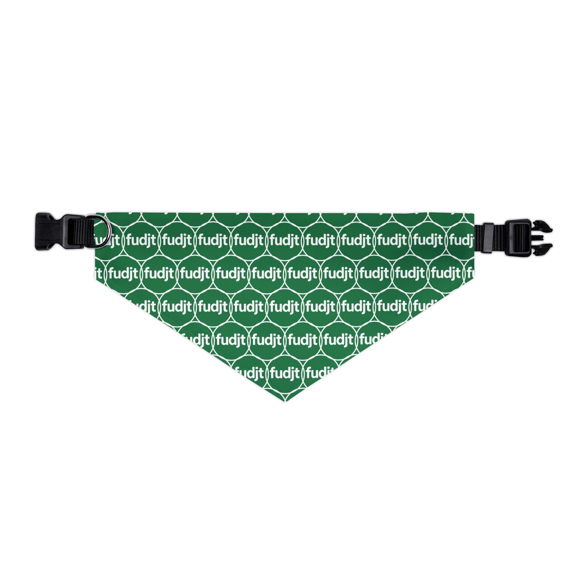 Dark Green fudjt Unbroken Chain 1.25  Bandana Collar for Dogs, Cats & More | 4 Sizes