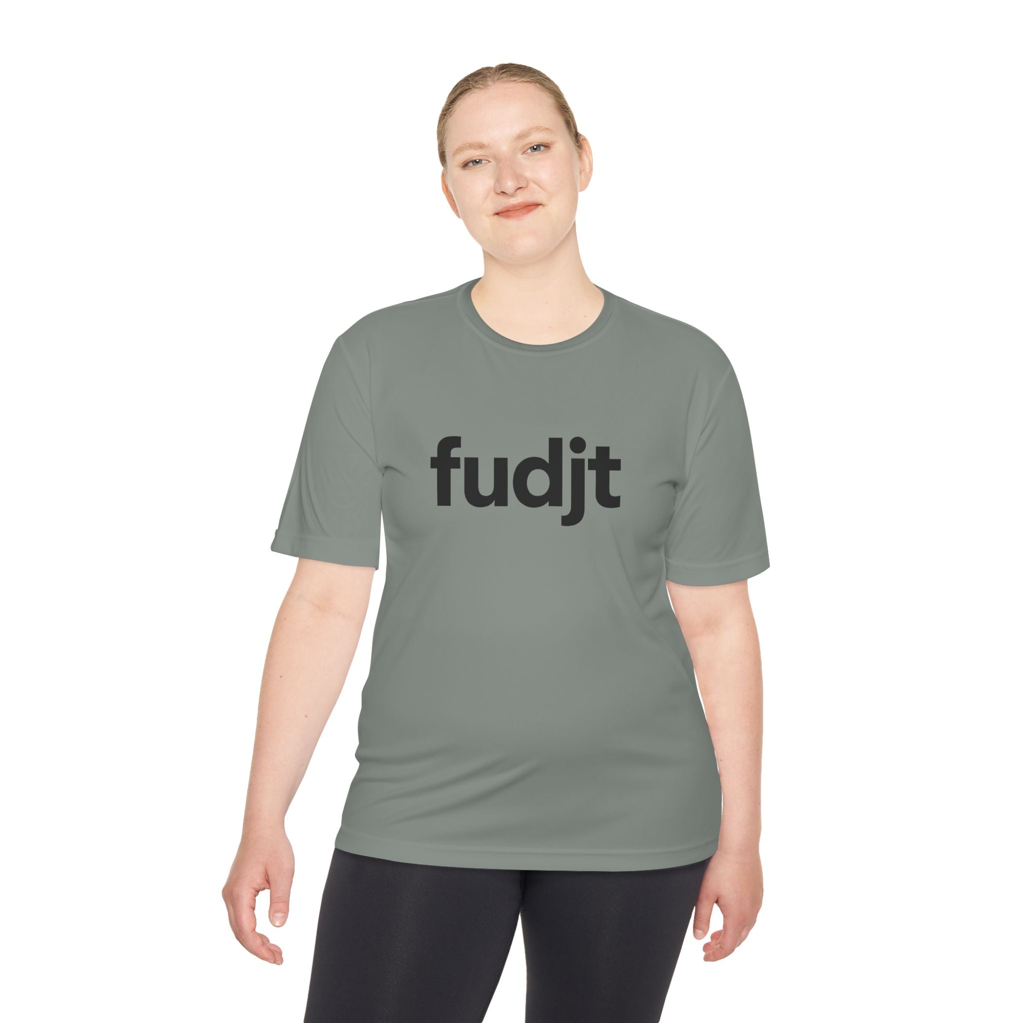 Black fudjt design Moisture Wicking Performance Tee | 12 Colors