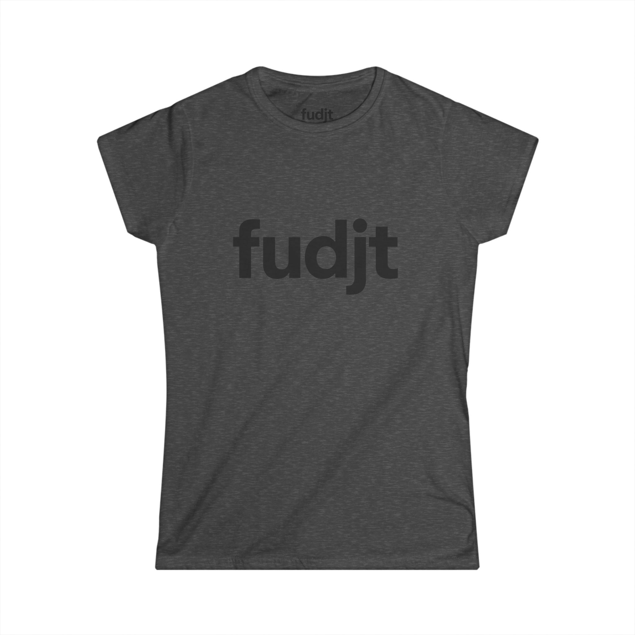 Women's Black fudjt logo Comfy Stylie Tee | 12 Colors