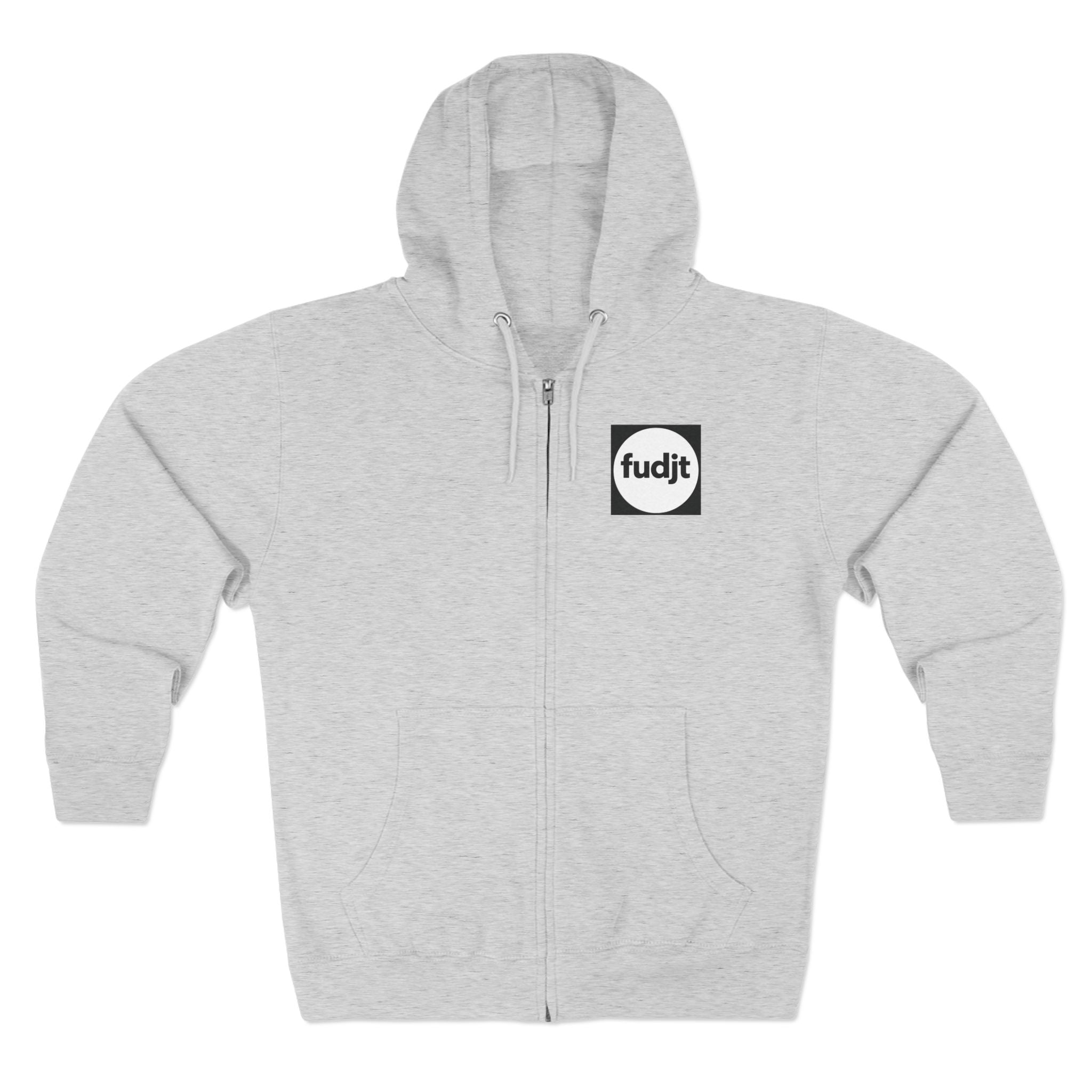 Bye-Bye Bondi | Black Square fudjt Circle Front, Smoke Screen Retro Backside Zip Hoodie | 8 Colors