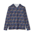 Blue Metallic fudjt Colors All Over Warmup Hoodie 3.5-45