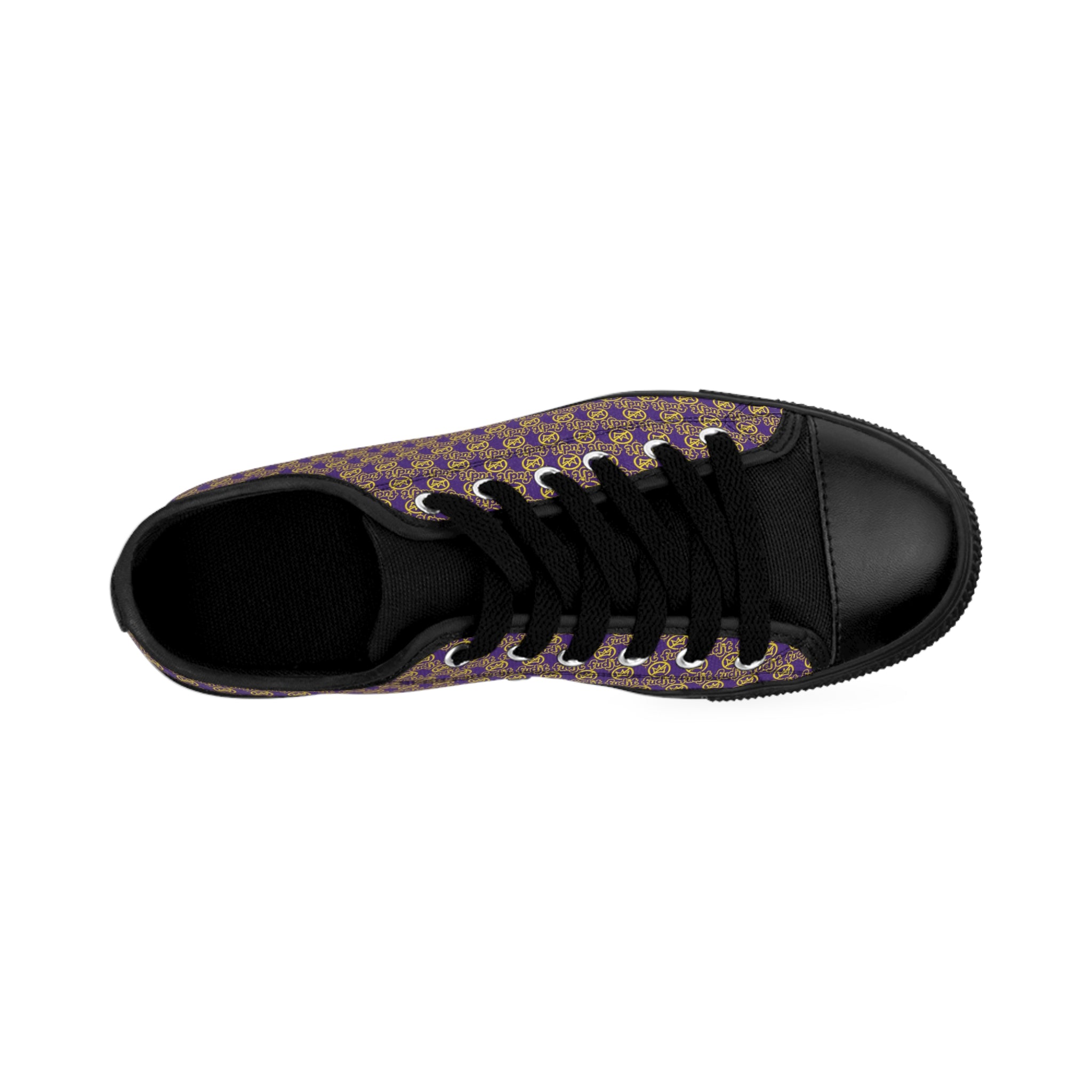 Purple Golden fudjt No Kings Street Style Sneakers | Women & Girls All Over .5 Low Top