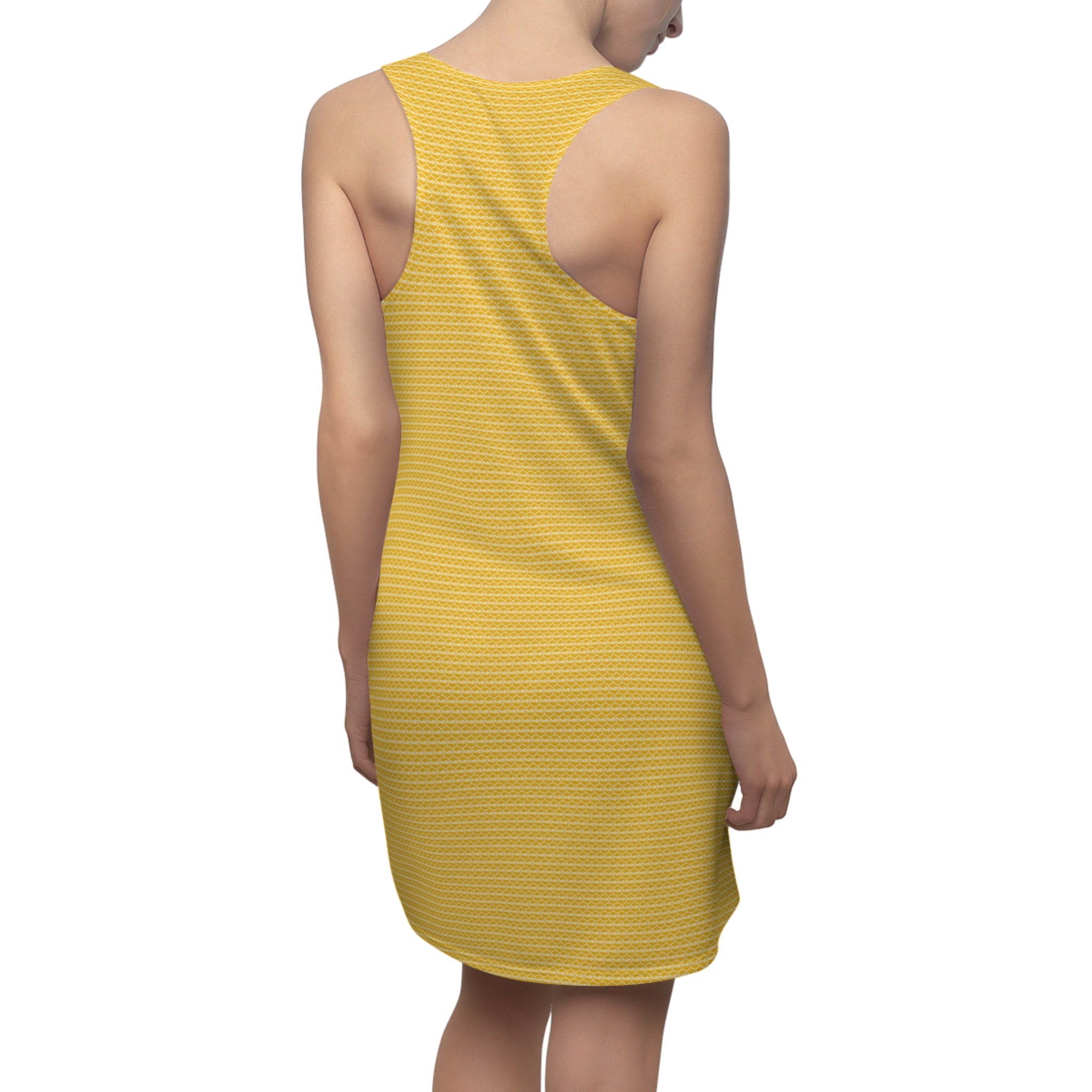 Yellow fudjt Unbroken Chain .5 Chic Racerback Dress