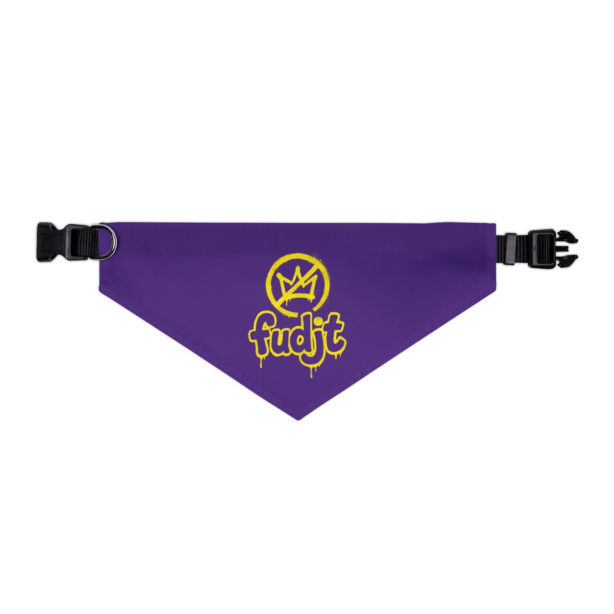 Purple Golden fudjt No Kings Bandana Collar for Dogs, Cats & More | 4 Sizes