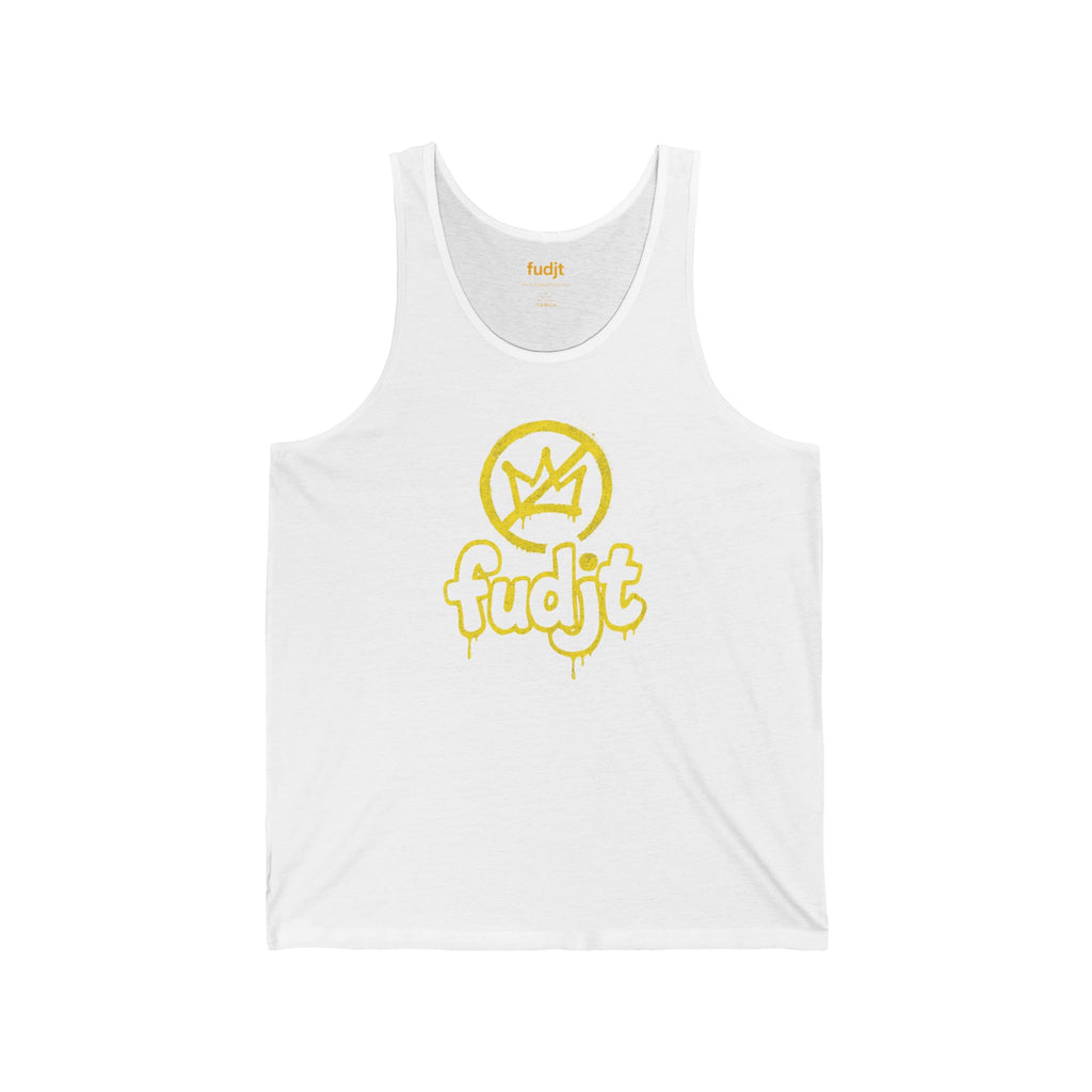 Golden fudjt No Kings Jersey Tank | Front & Back Graphic | 4 Stylish Colors