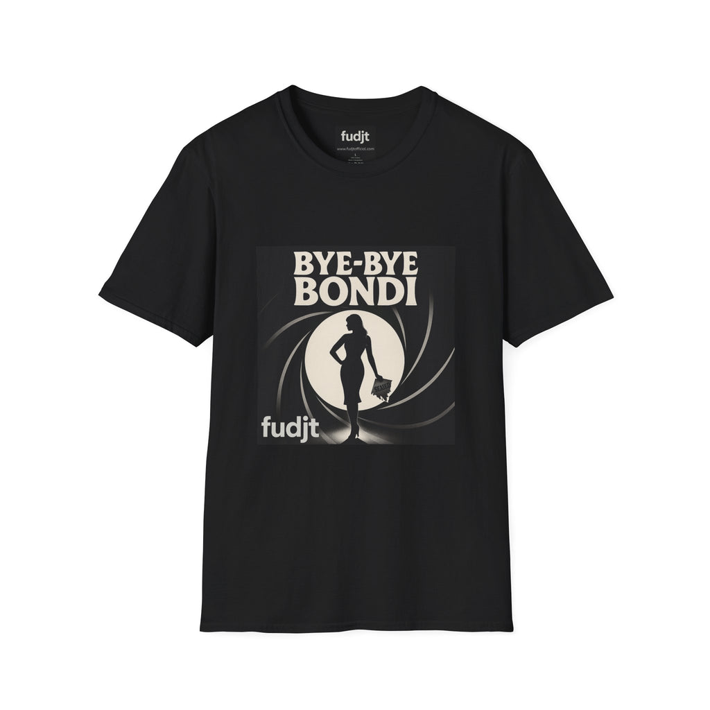 Bye-Bye Bondi | Black Smoke Screen Retro fudjt Tee | 15 Colors
