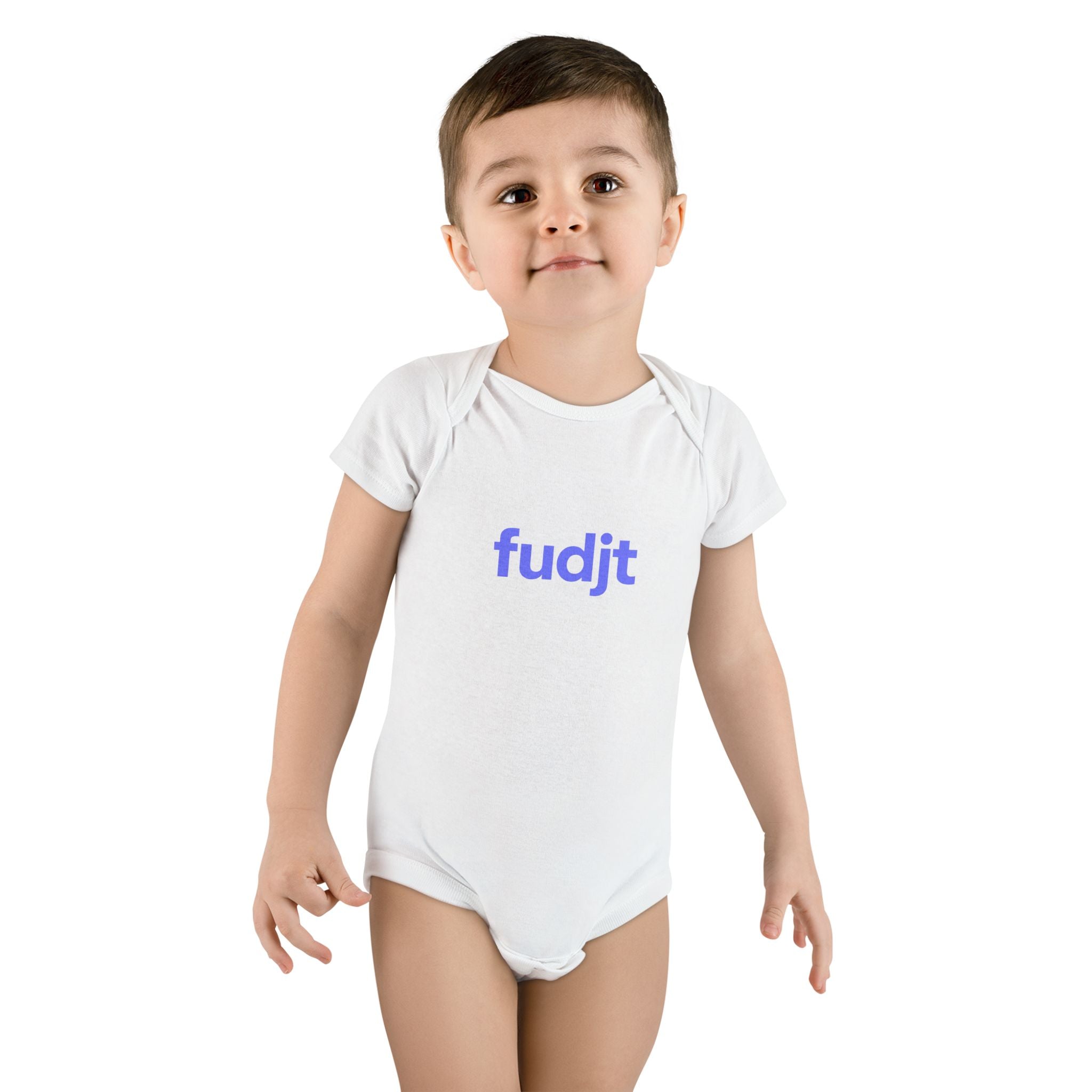 Light Blue fudjt Logo Baby Onesie | 4 Colors