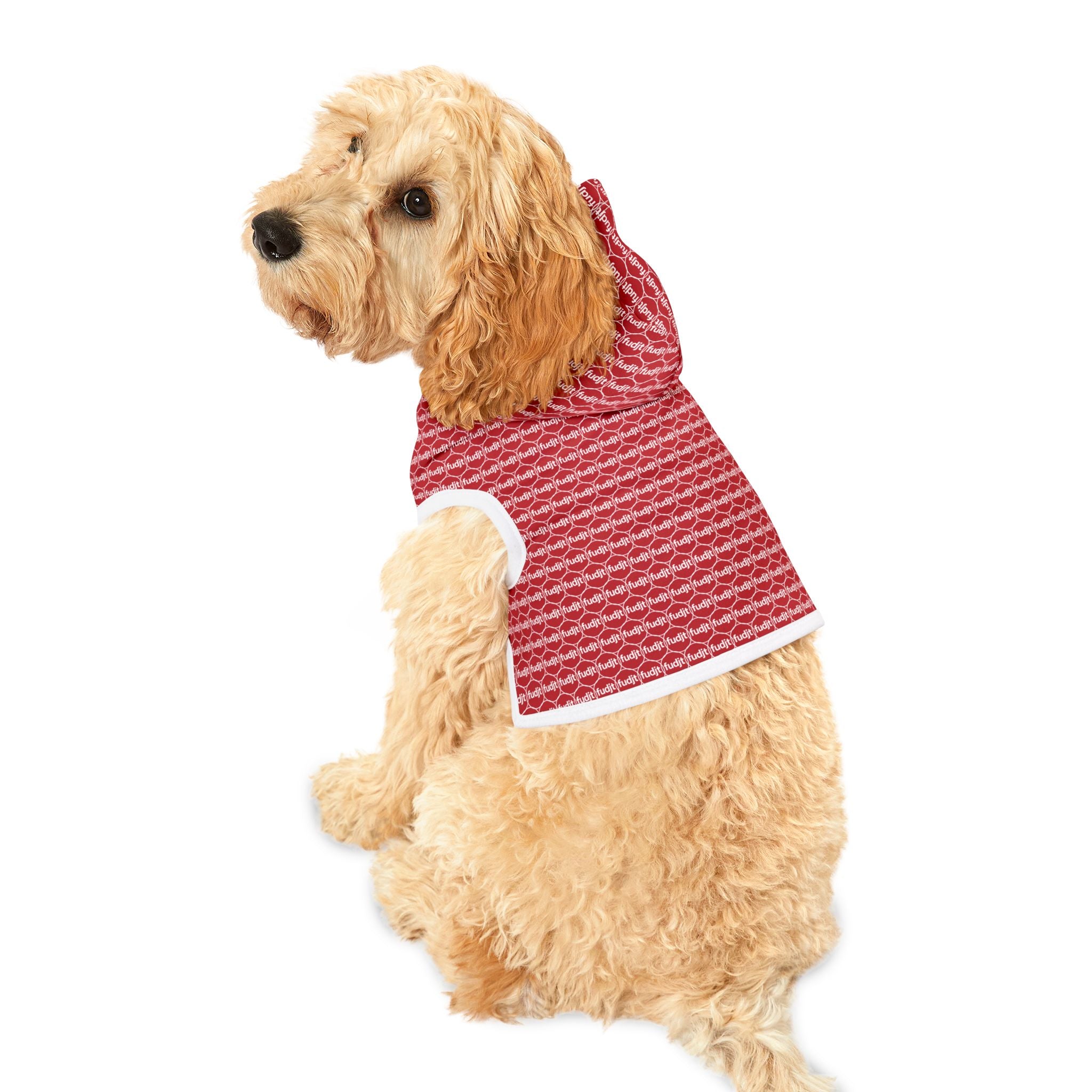 Dark Red fudjt Pet Hoodie | Unbroken Chain 1.25 | 7 Sizes