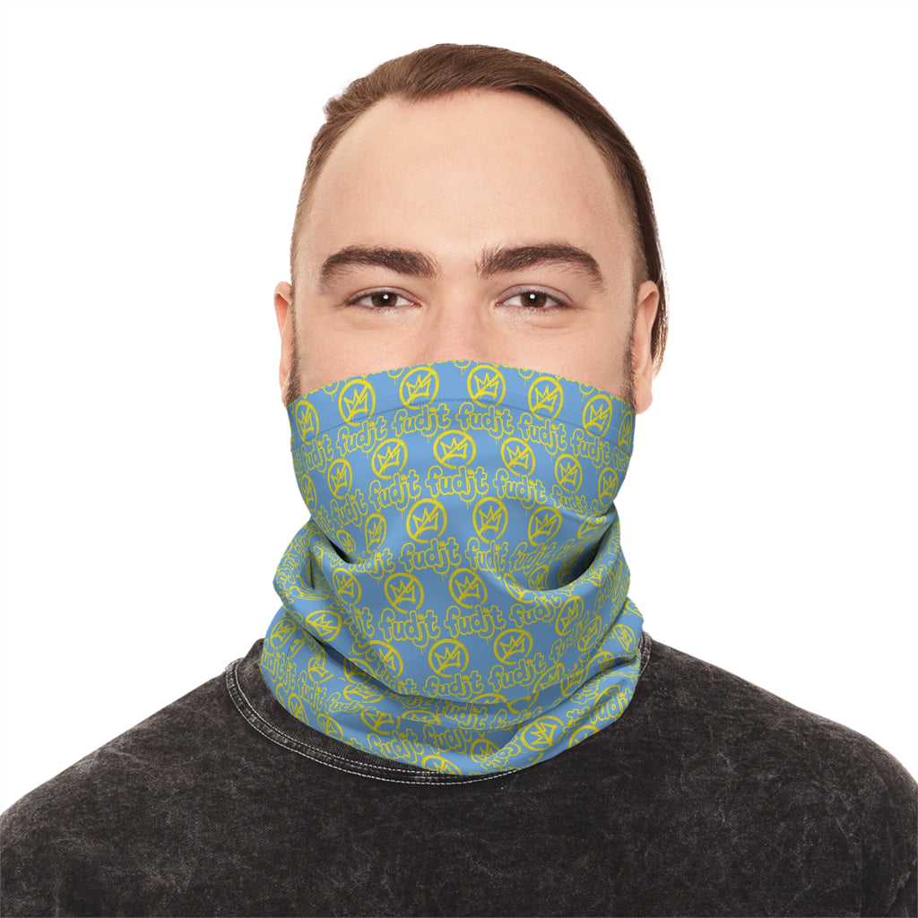 Light Blue Golden fudjt No Kings 1.25 Neck Gaiter