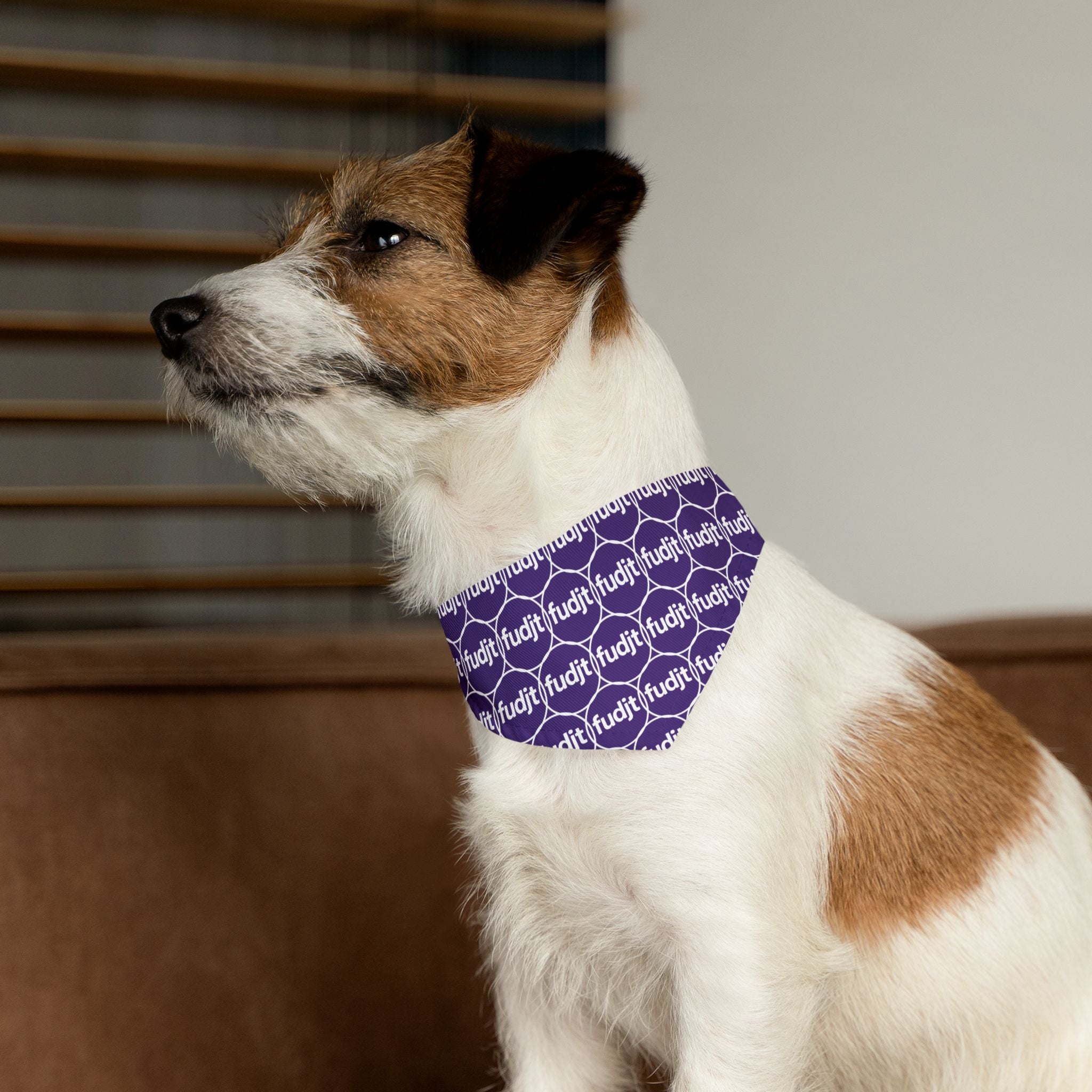 Purple Unbroken Chain 1.25  Bandana Collar for Dogs, Cats & More | 4 Sizes