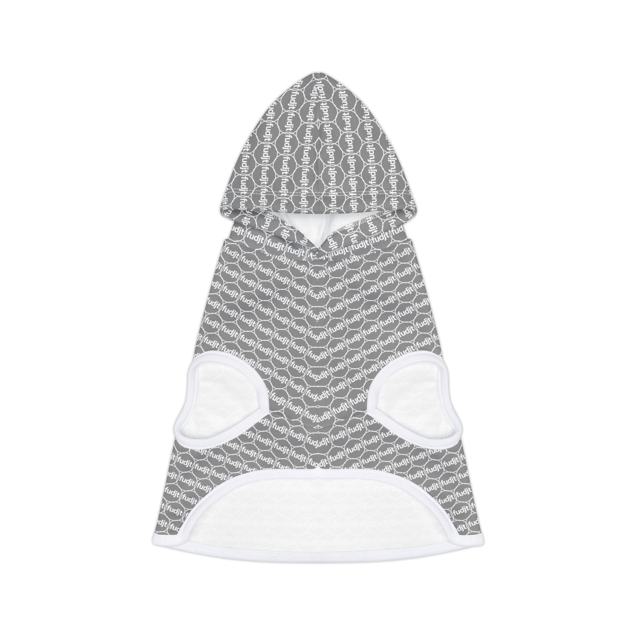 Gray fudjt Pet Hoodie | Unbroken Chain 1.25 | 7 Sizes