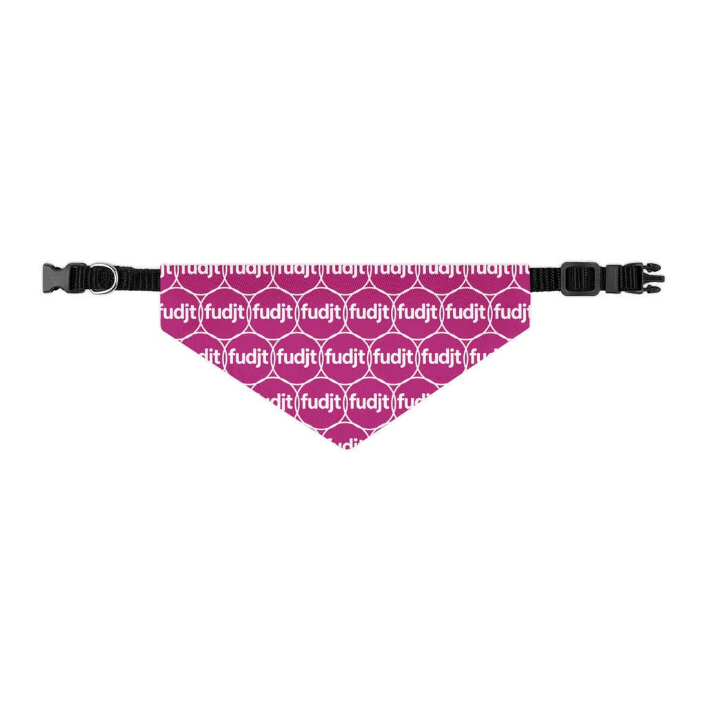 Pink fudjt Unbroken Chain 1.25  Bandana Collar for Dogs, Cats & More | 4 Sizes