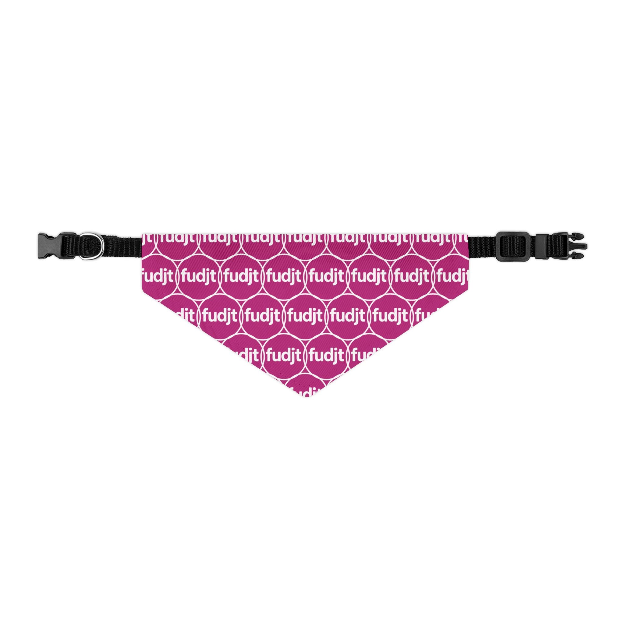 Pink fudjt Unbroken Chain 1.25  Bandana Collar for Dogs, Cats & More | 4 Sizes