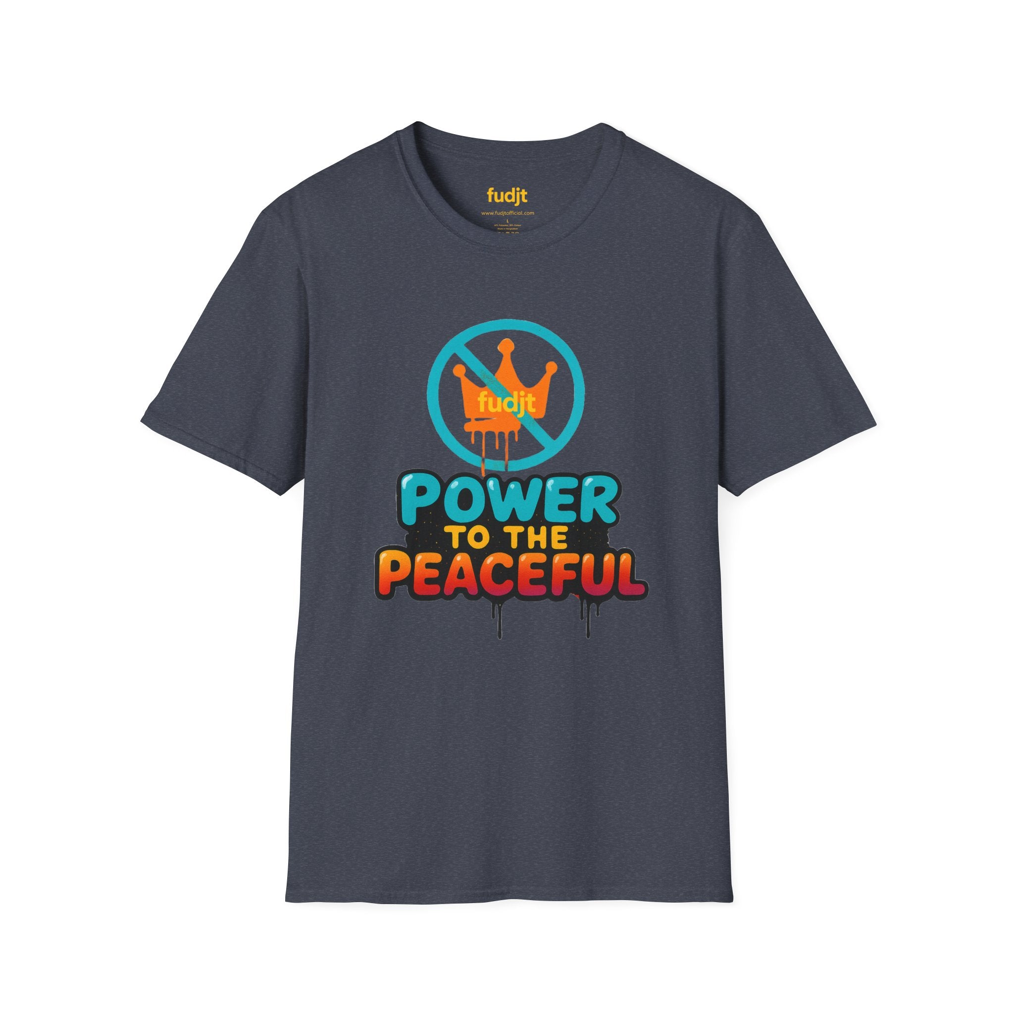 fudjt No Kings Power To The Peaceful Tee | 10 Colors