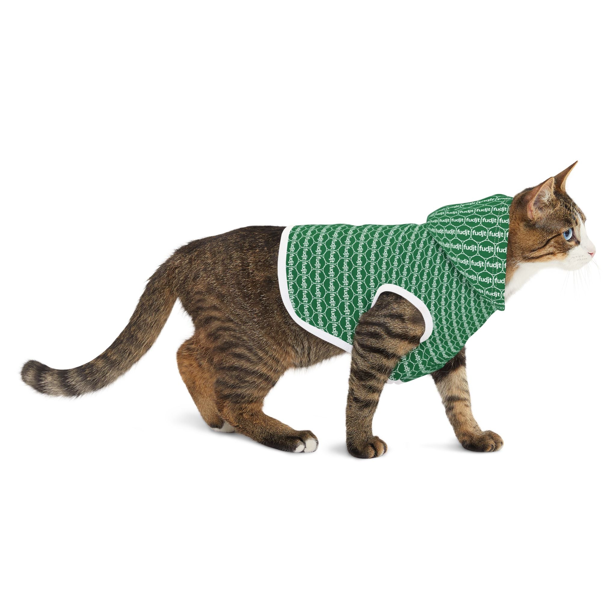 Dark Green fudjt Pet Hoodie | Unbroken Chain 1.25 | 7 Sizes