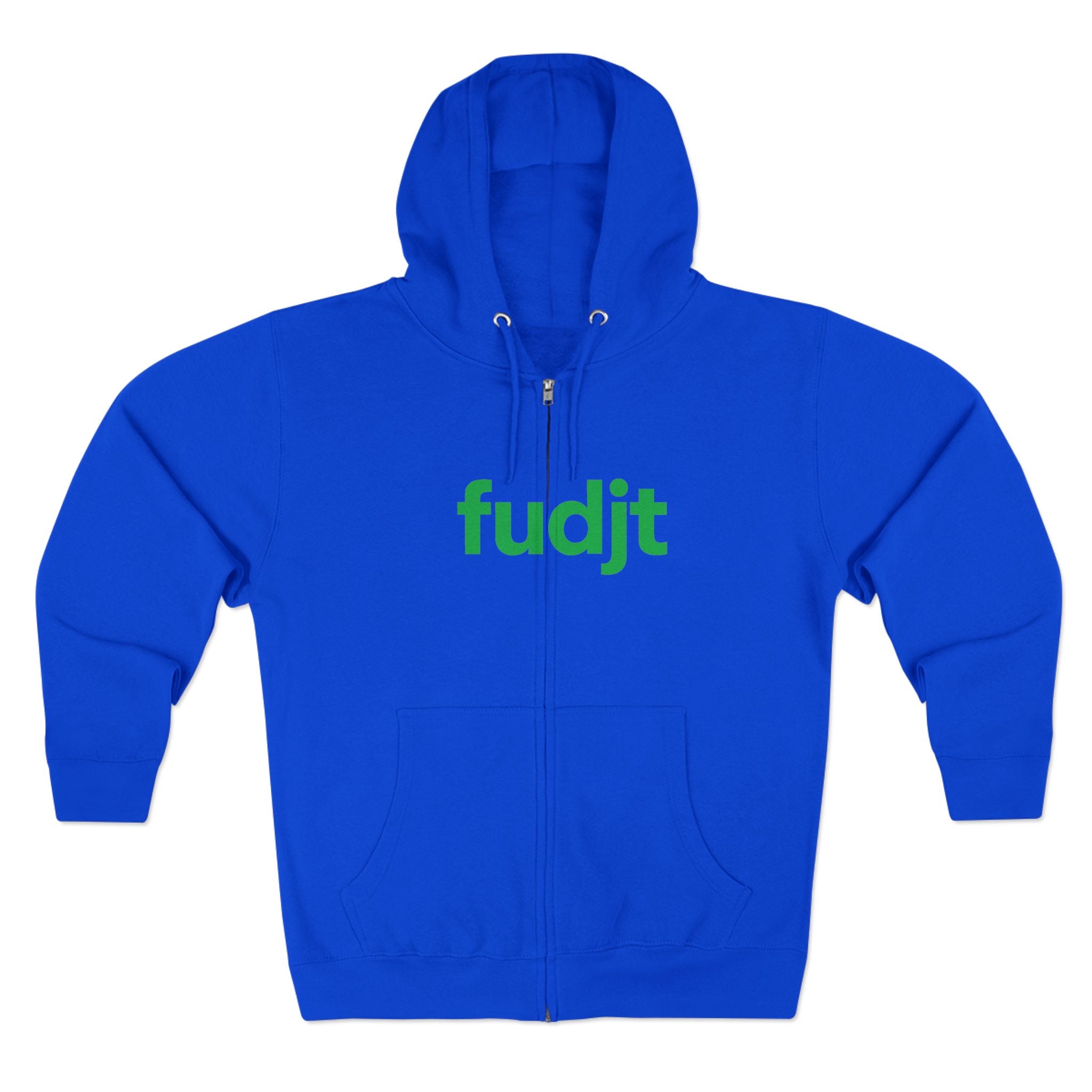 Zip Hoodie with Green fudjt Design | Cozy Everyday Comfort | 8 Colors